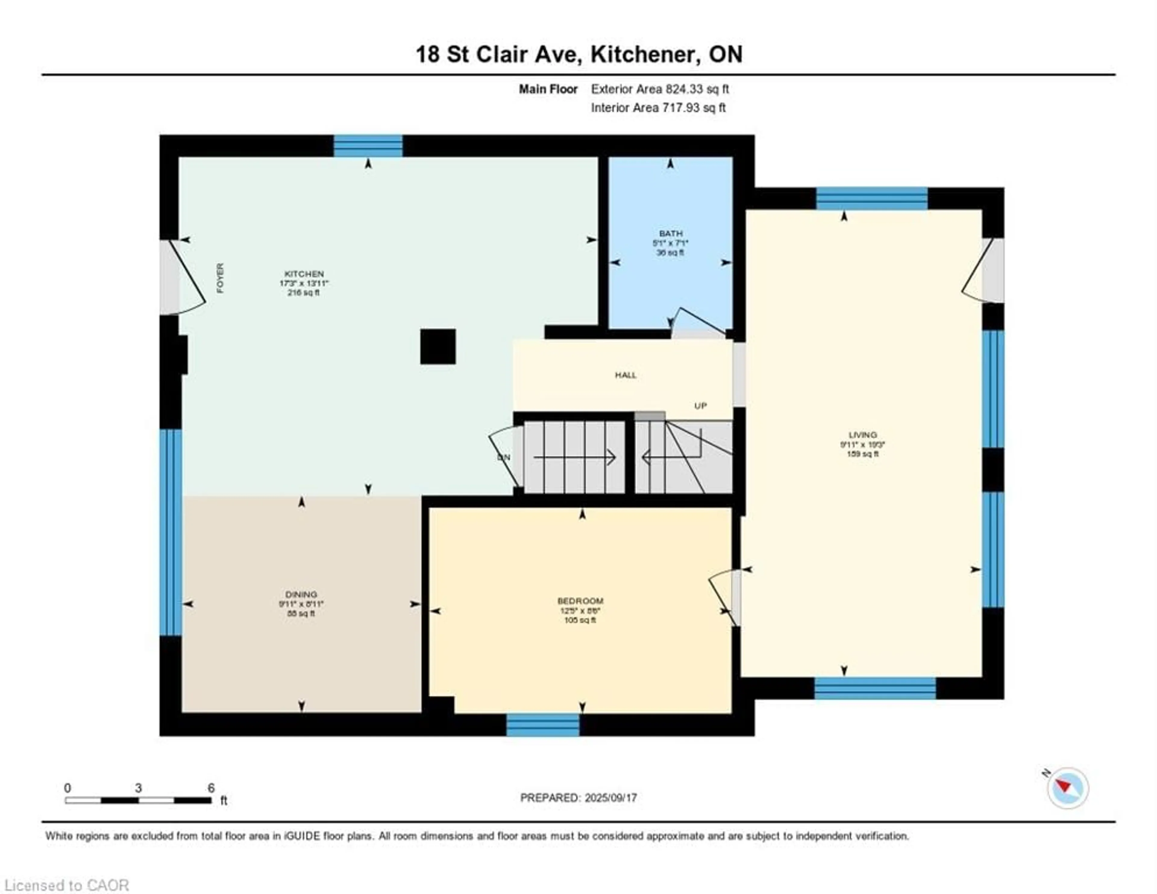 Floor plan for 18 St Clair Ave, Kitchener Ontario N2M 3Z4