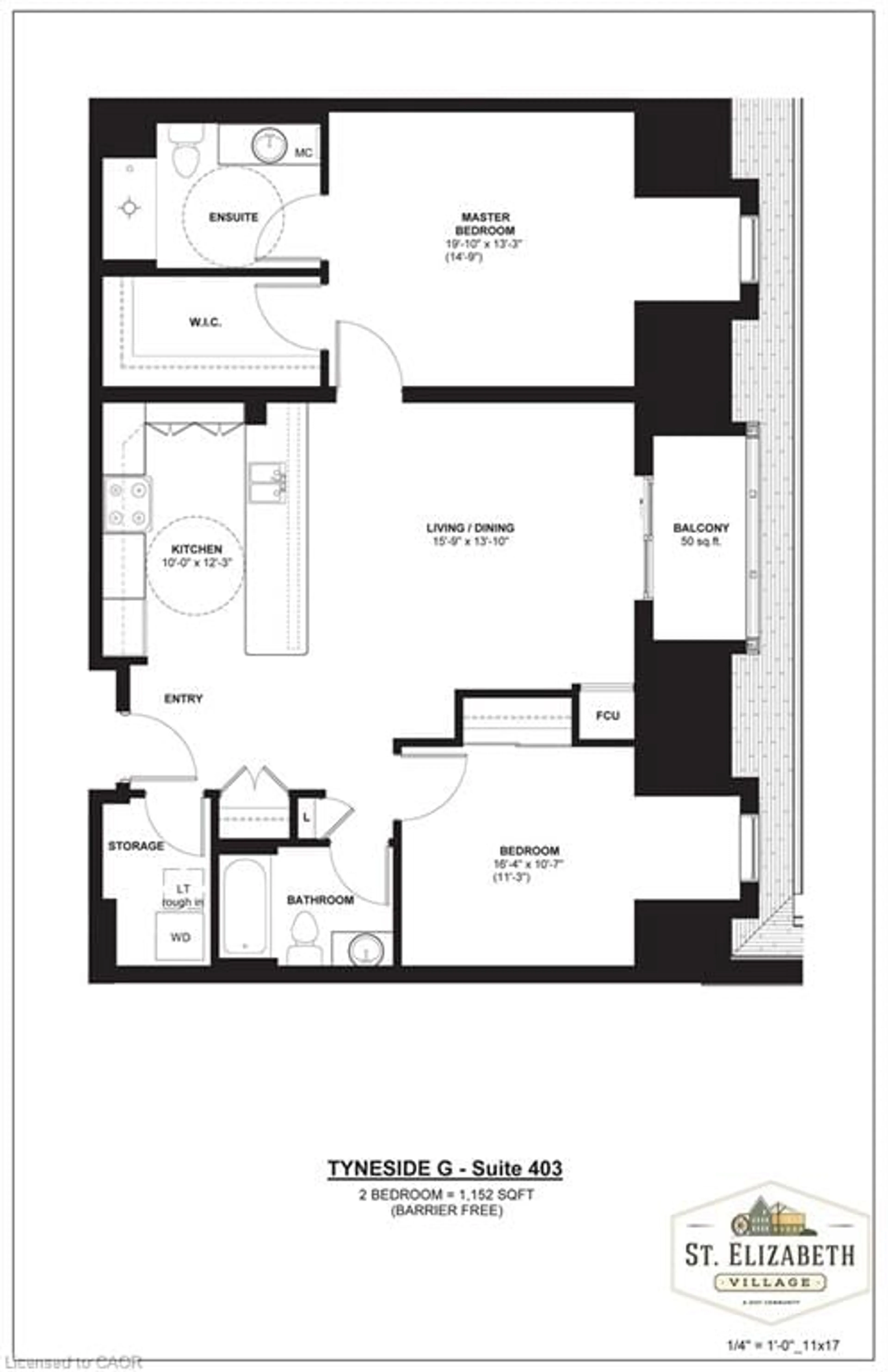Floor plan for 39 Sister Varga Terr #403, Hamilton Ontario L9B 0J7
