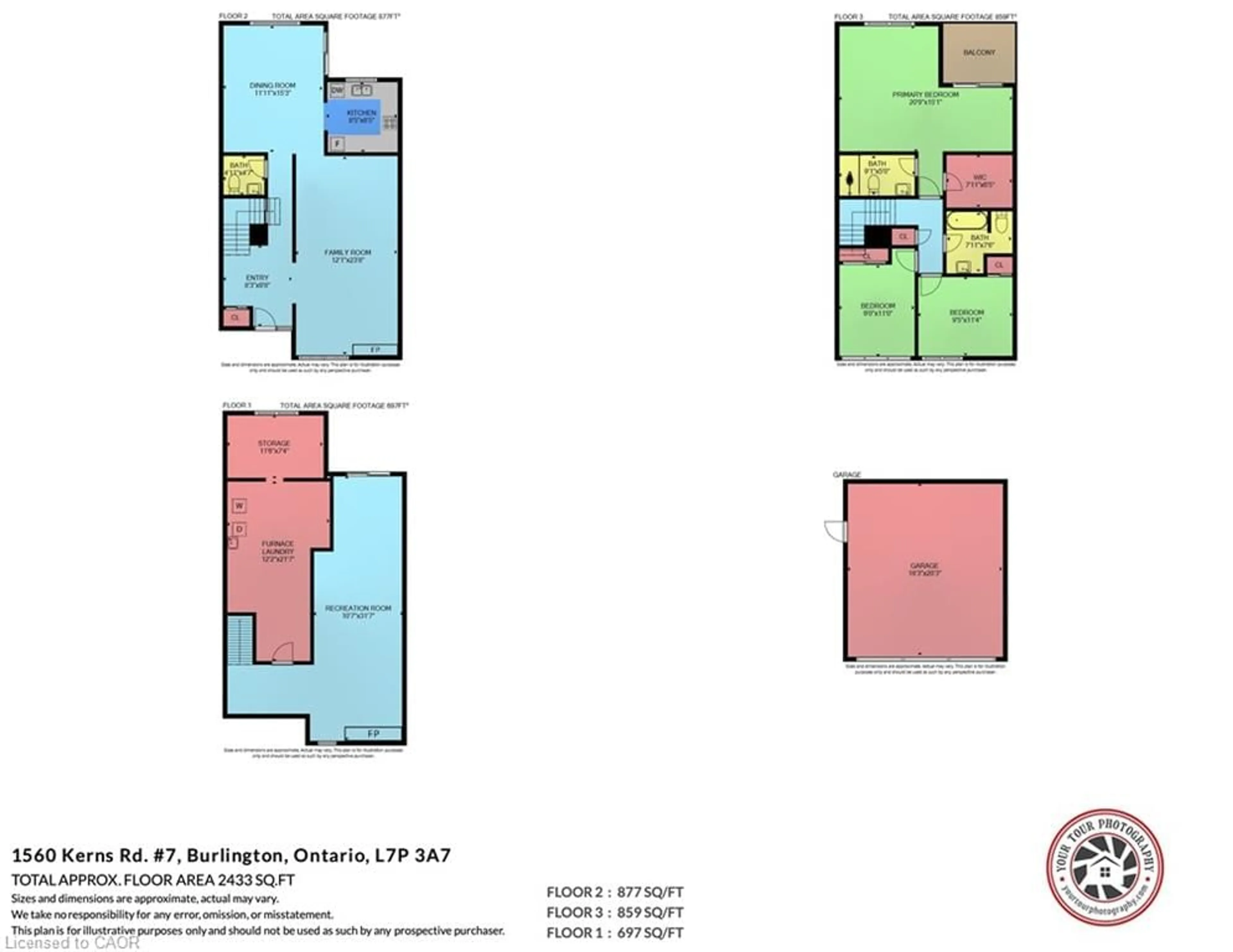 Floor plan for 1560 Kerns Rd #7, Burlington Ontario L7P 3A7