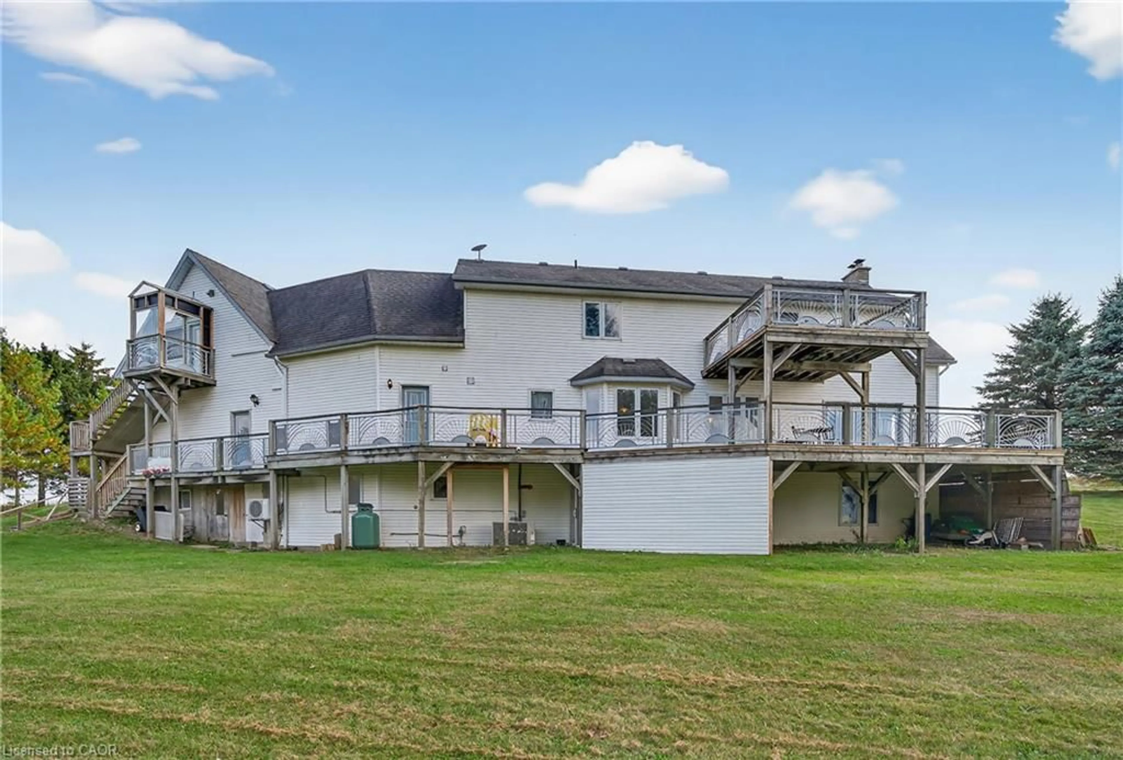 A pic from outside/outdoor area/front of a property/back of a property/a pic from drone, mountain view for 7146 Noah Road, R.R. # 1, Elora Ontario N0B 1S0