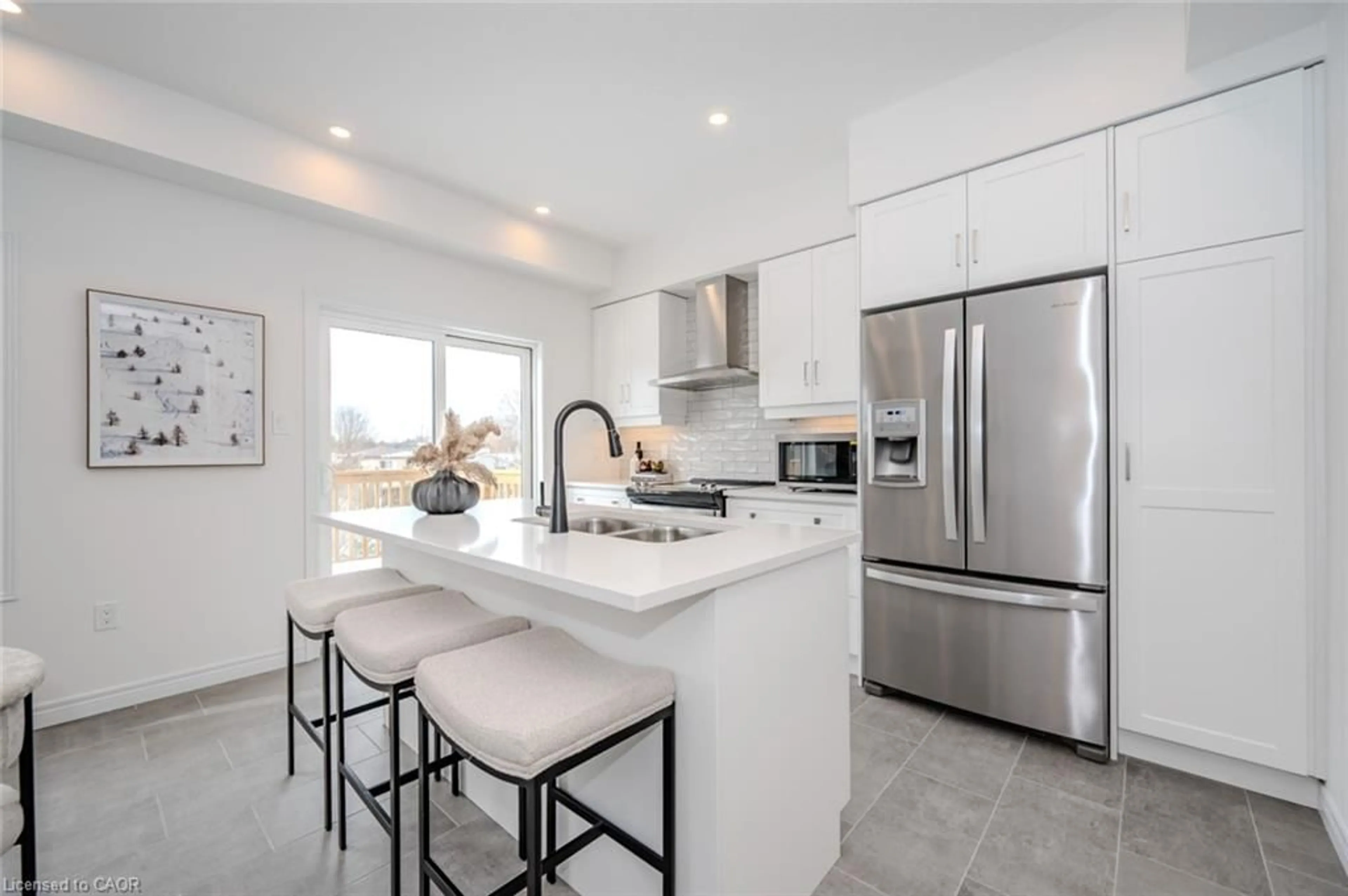 Open concept kitchen, ceramic/tile floor for 8 Sora Lane, Guelph Ontario N1E 0T4