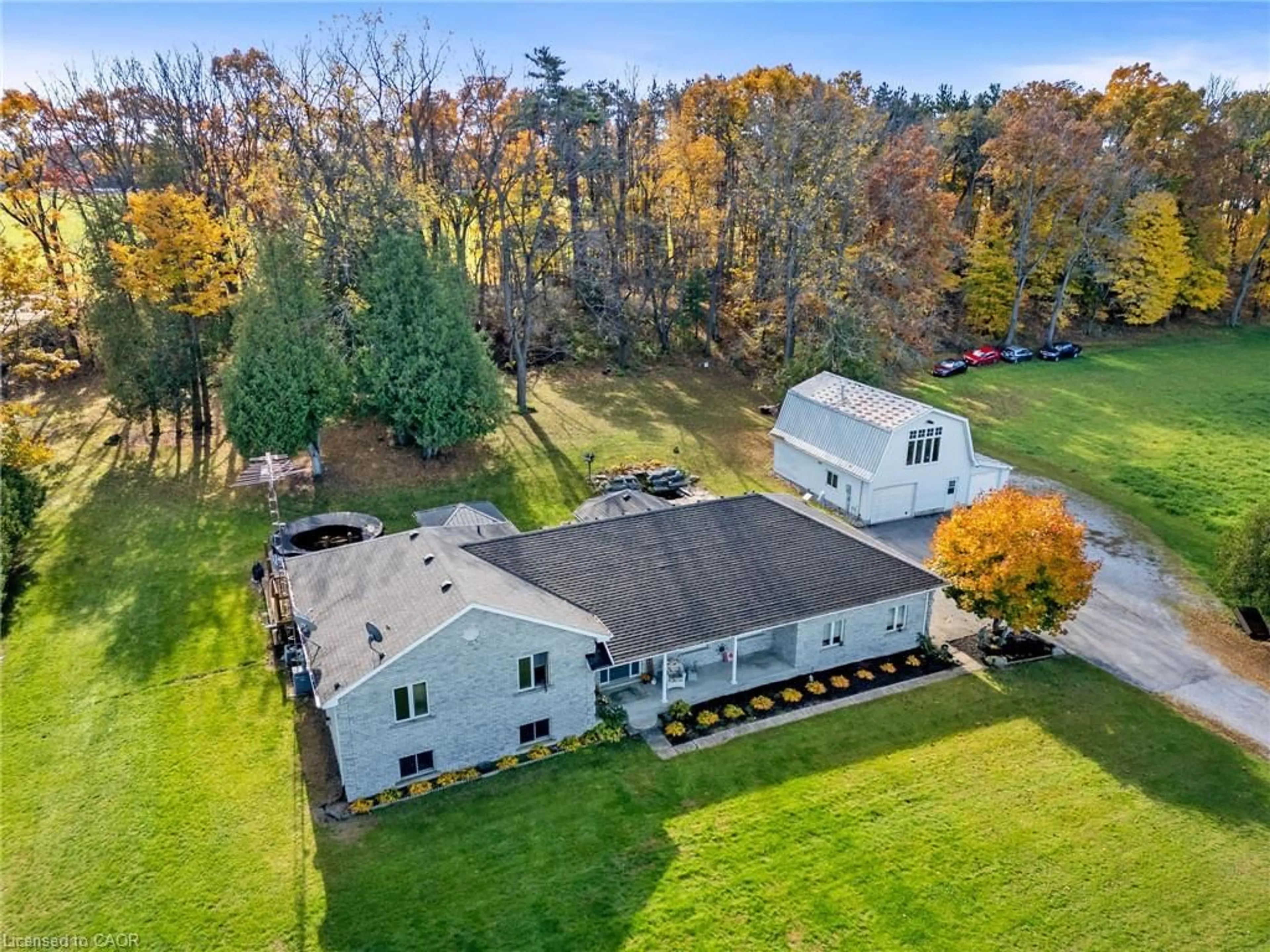 A pic from outside/outdoor area/front of a property/back of a property/a pic from drone, water/lake/river/ocean view for 1306 St Johns Rd, Simcoe Ontario N3Y 4K1