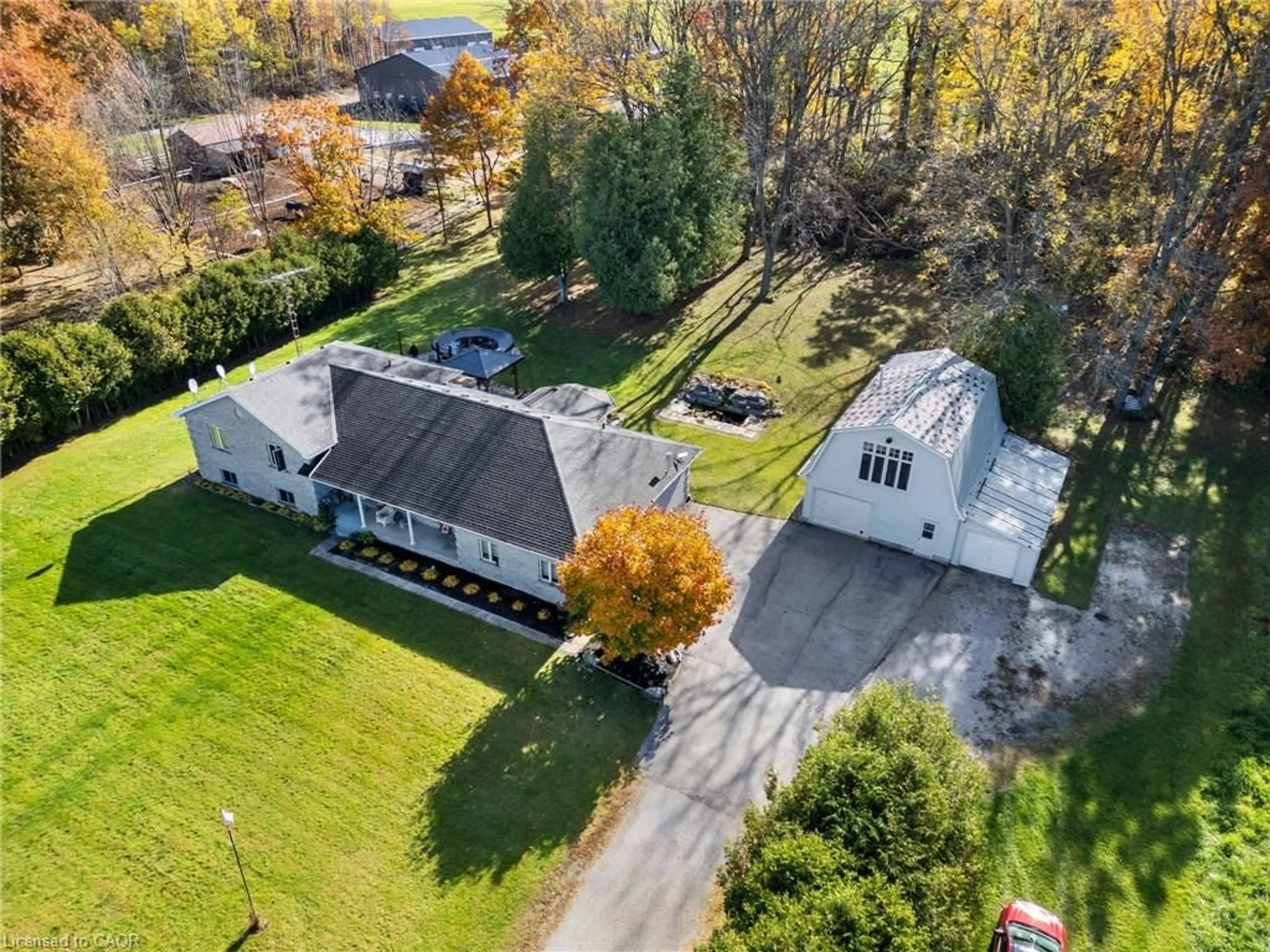 A pic from outside/outdoor area/front of a property/back of a property/a pic from drone, water/lake/river/ocean view for 1306 St Johns Rd, Simcoe Ontario N3Y 4K1