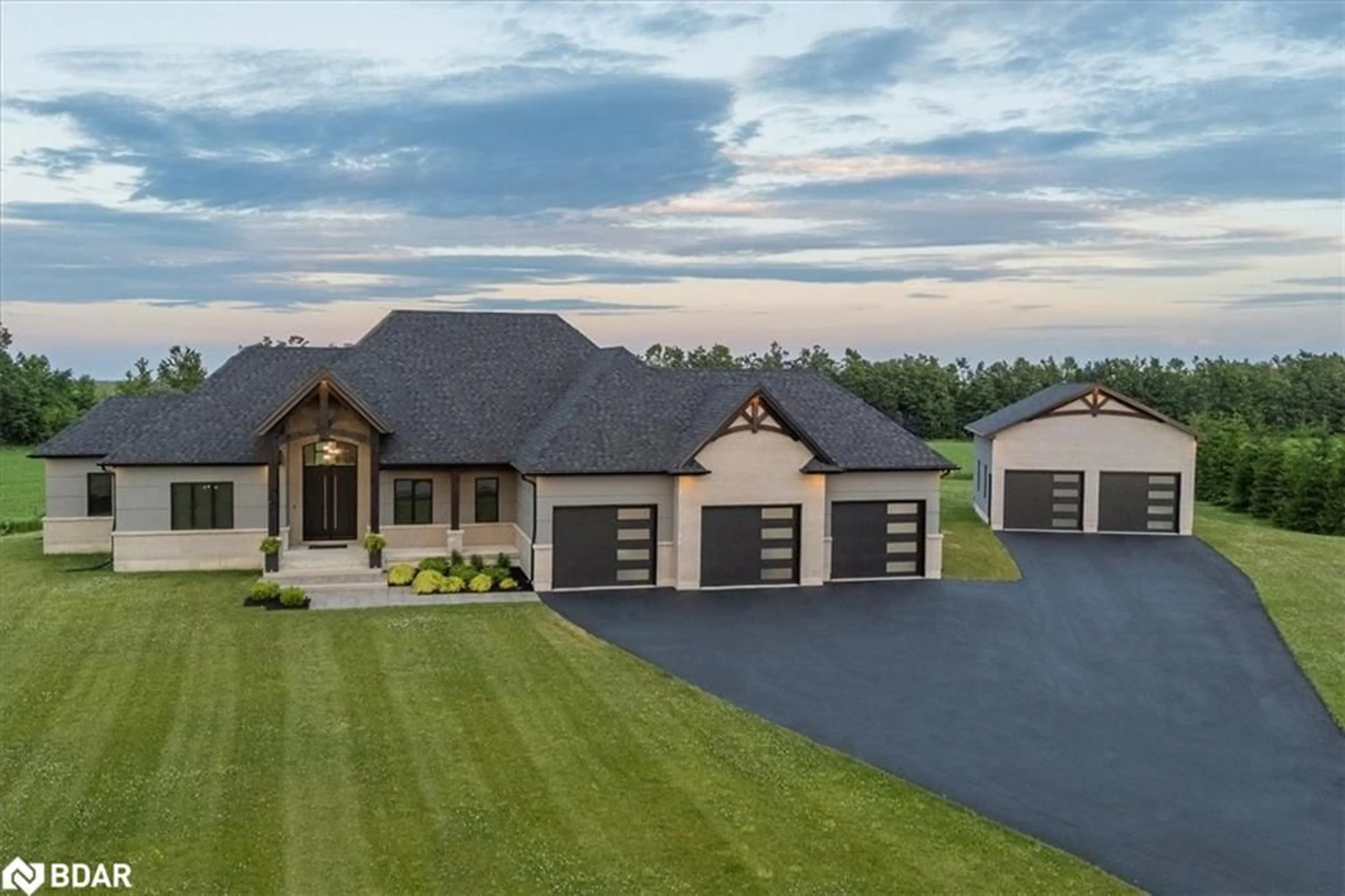 A pic from outside/outdoor area/front of a property/back of a property/a pic from drone, unknown for 1 Best Court, Oro-Medonte Ontario L0L 2L0