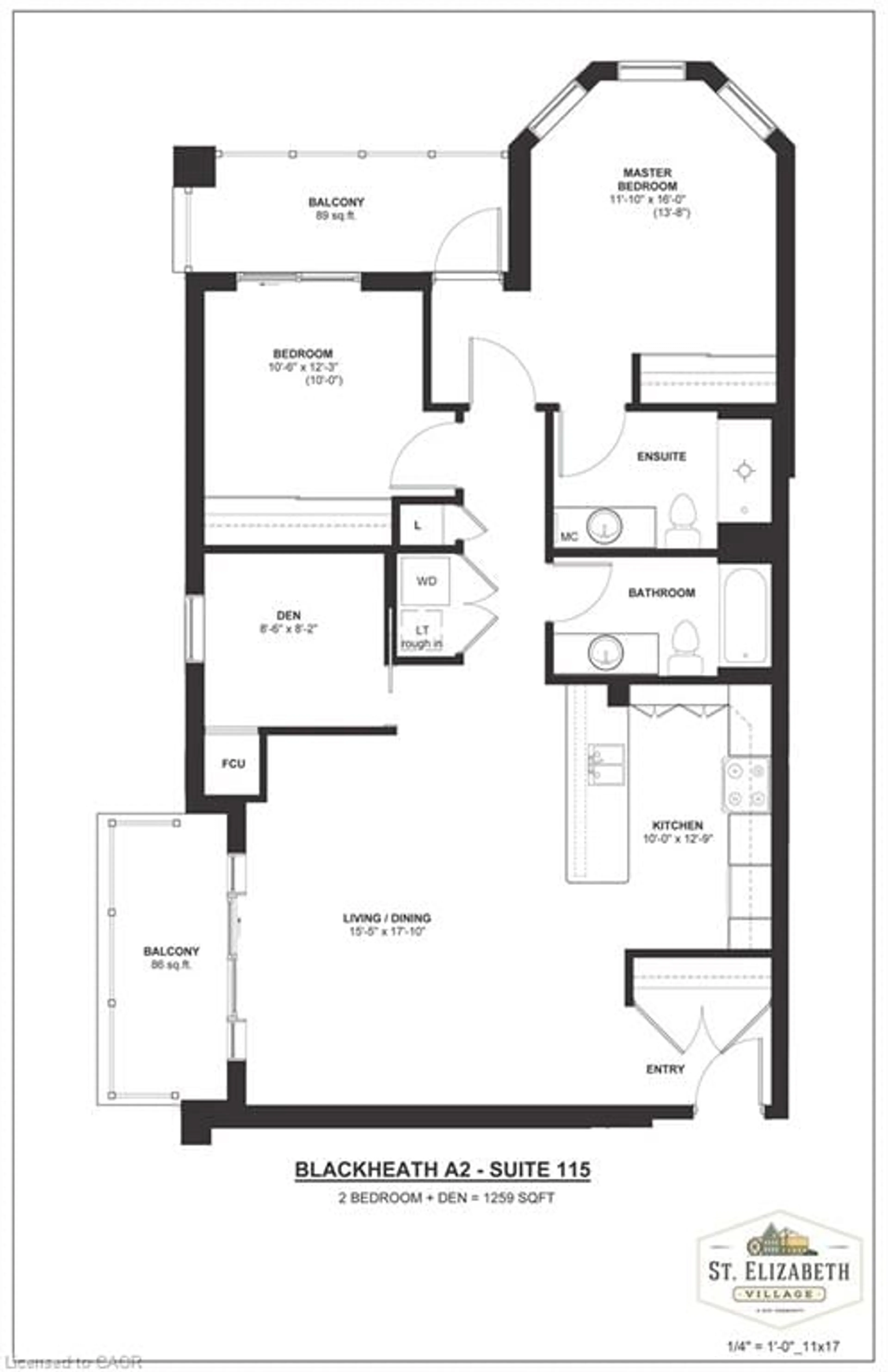 Floor plan for 39 Sister Varga Terr #115, Hamilton Ontario L9B 0J7