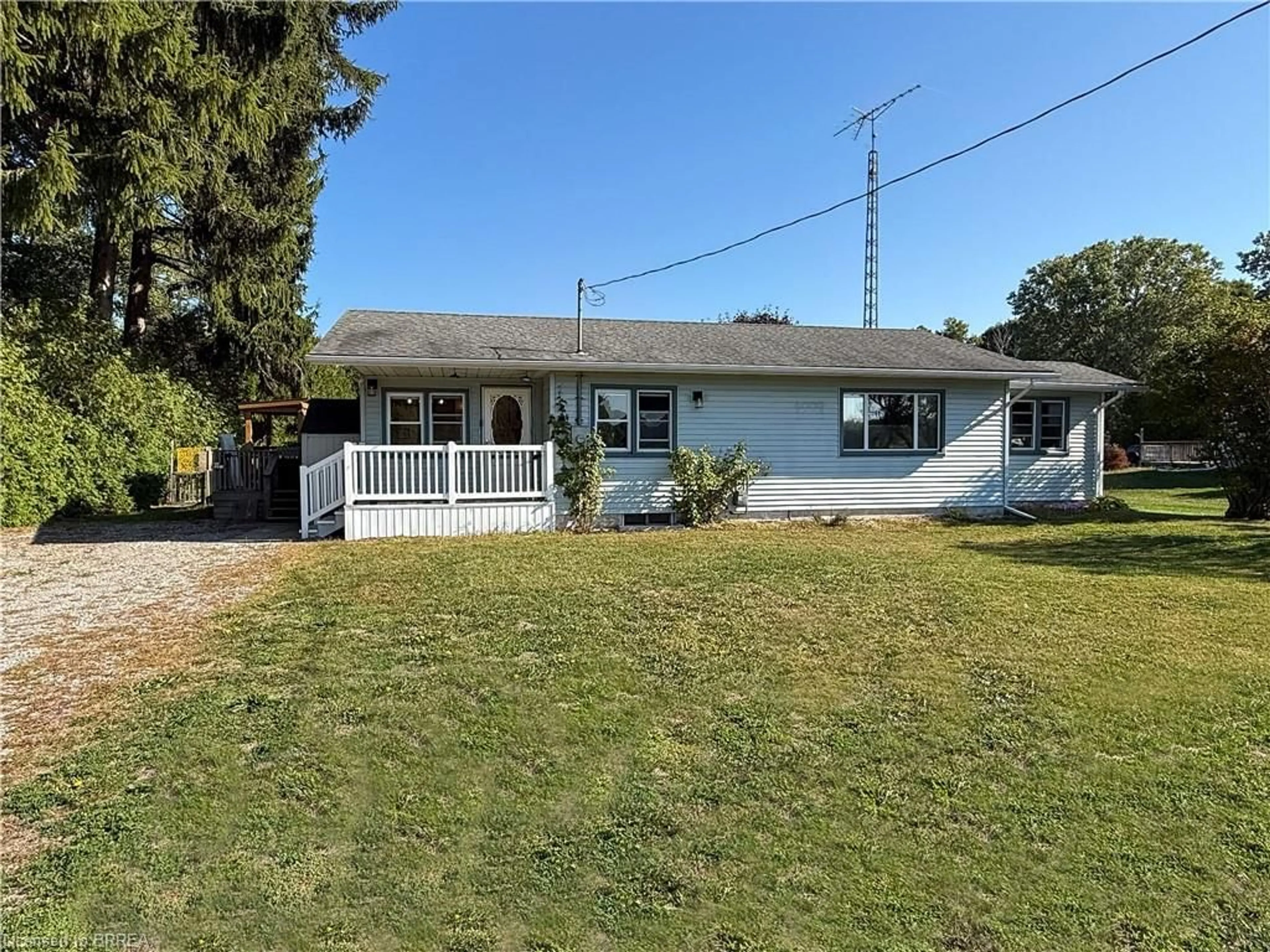 A pic from outside/outdoor area/front of a property/back of a property/a pic from drone, street for 971 Fairground Rd, Clear Creek Ontario N0E 1G0