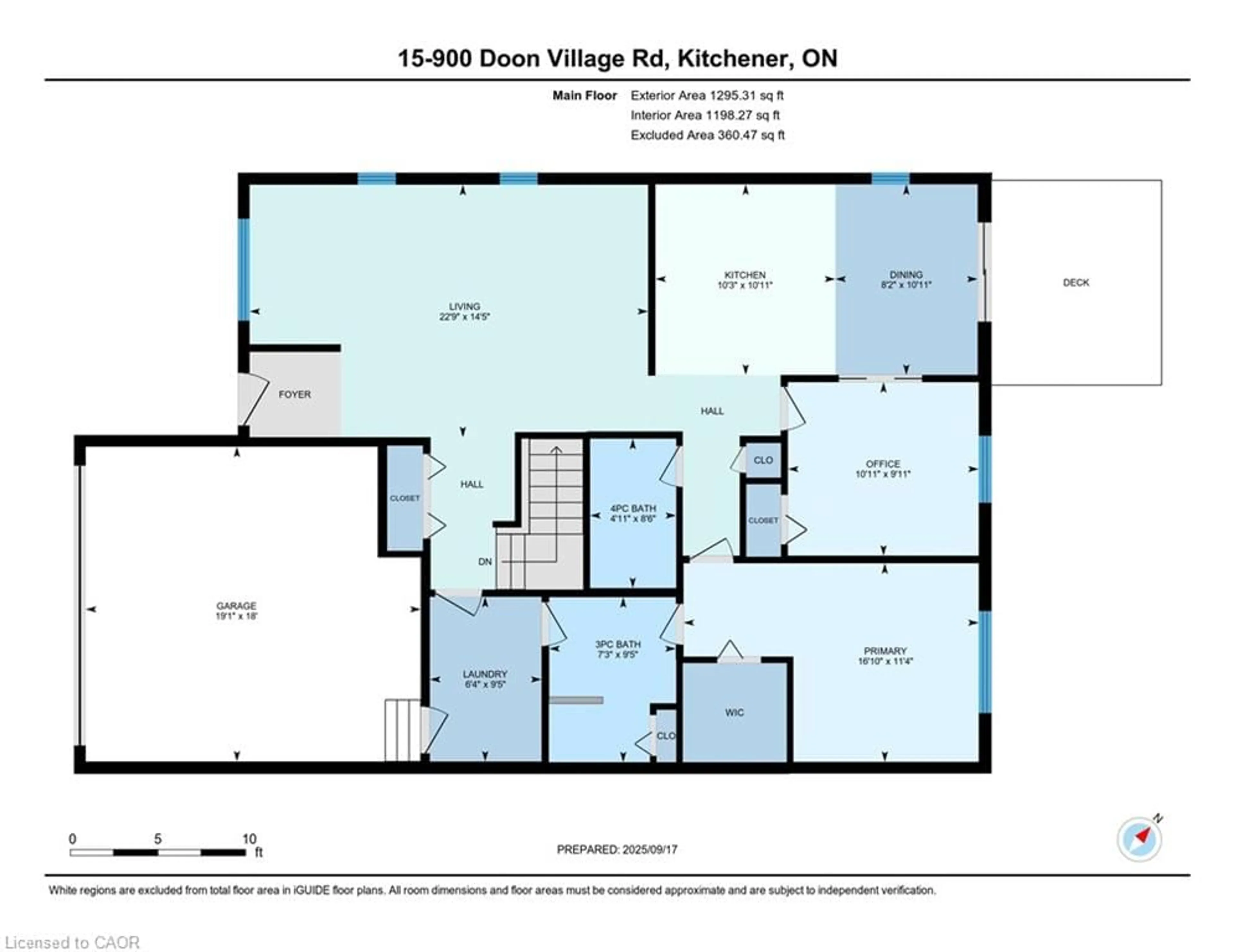 Floor plan for 900 Doon Village Rd #15, Kitchener Ontario N2P 1A4