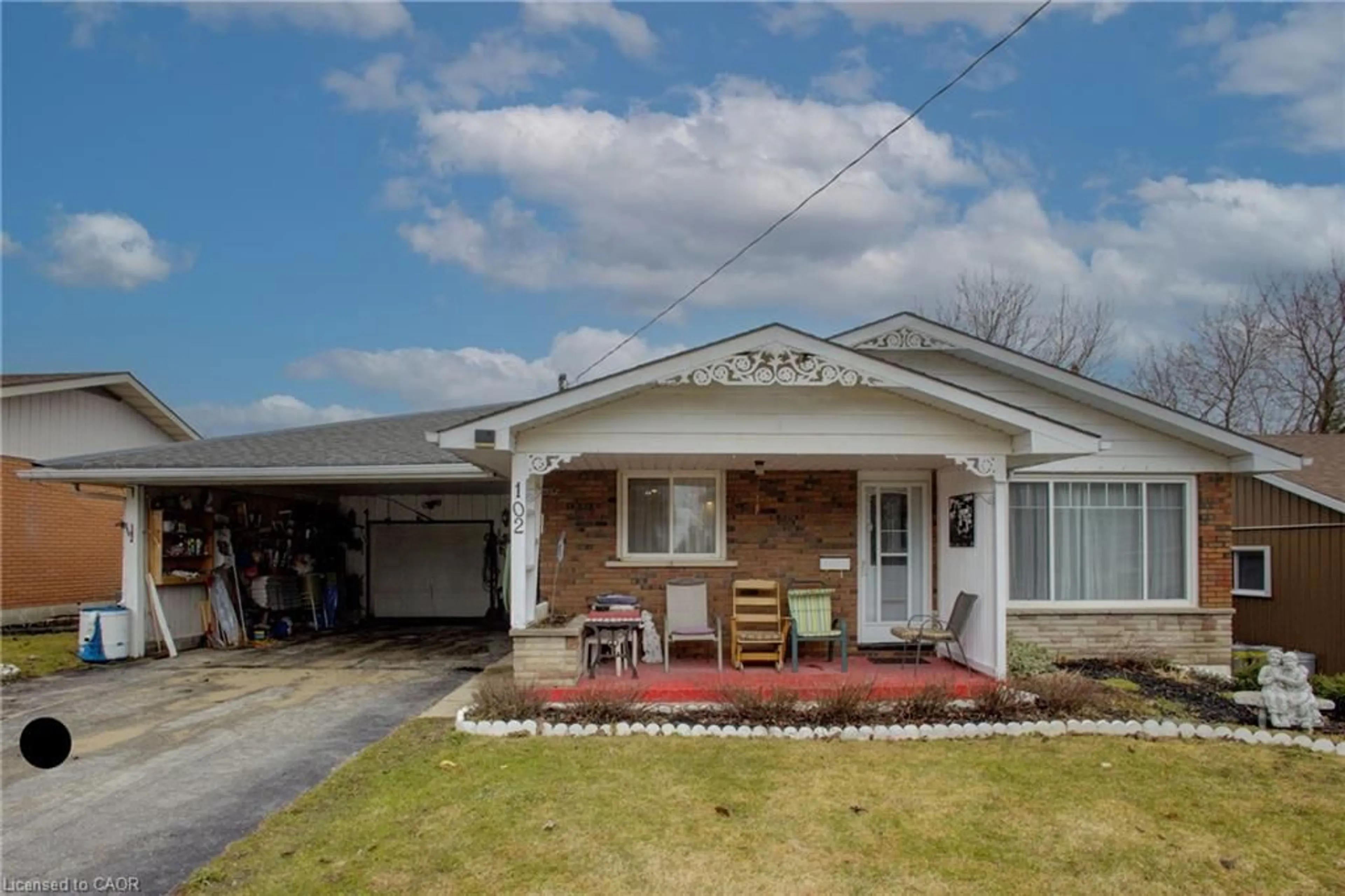 Home with brick exterior material, street for 102 Byeland Dr, Mount Forest Ontario N0G 2L2