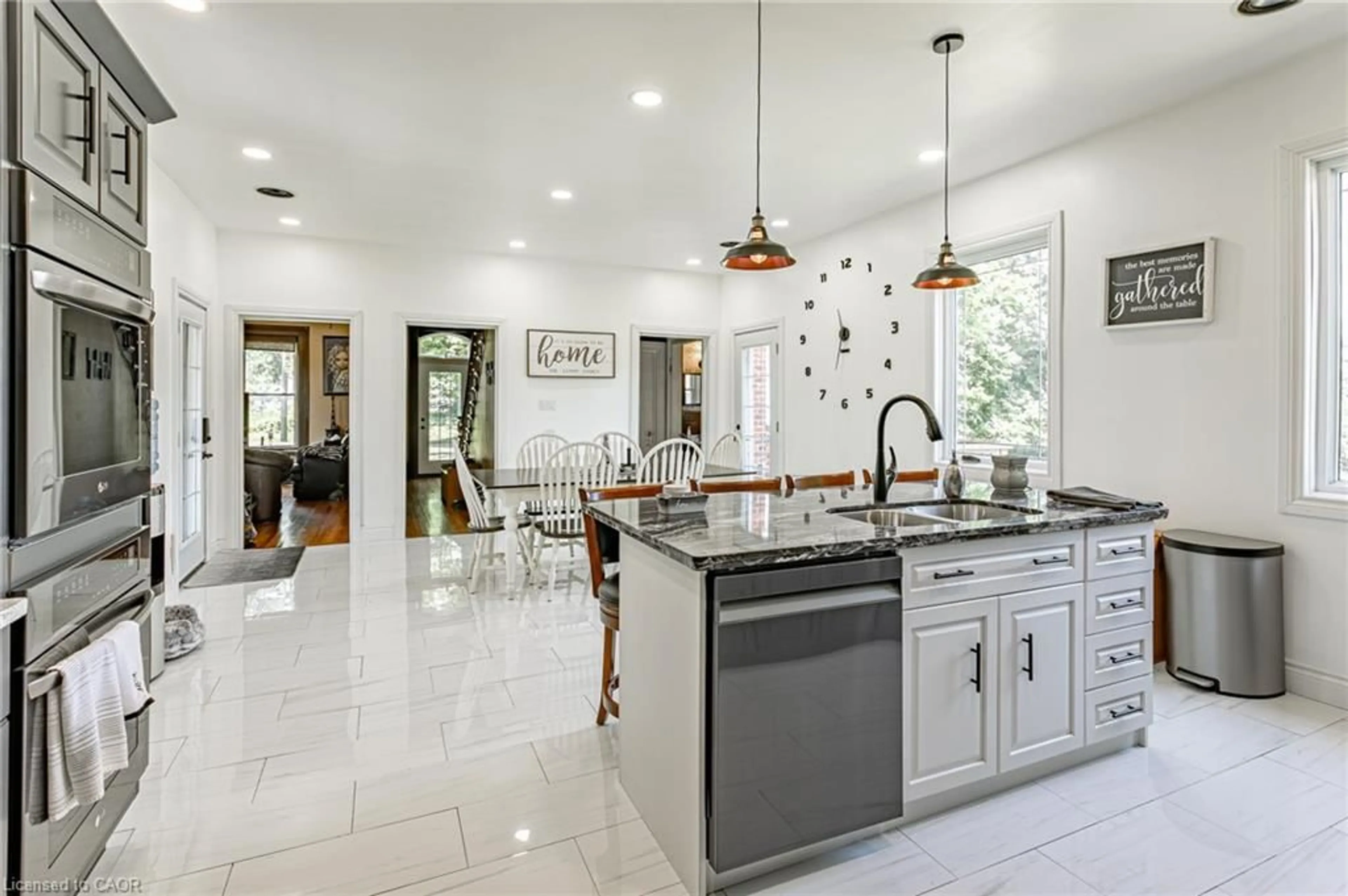 Open concept kitchen, ceramic/tile floor for 652 Villa Nova Rd, Villa Nova Ontario N0E 1Y0