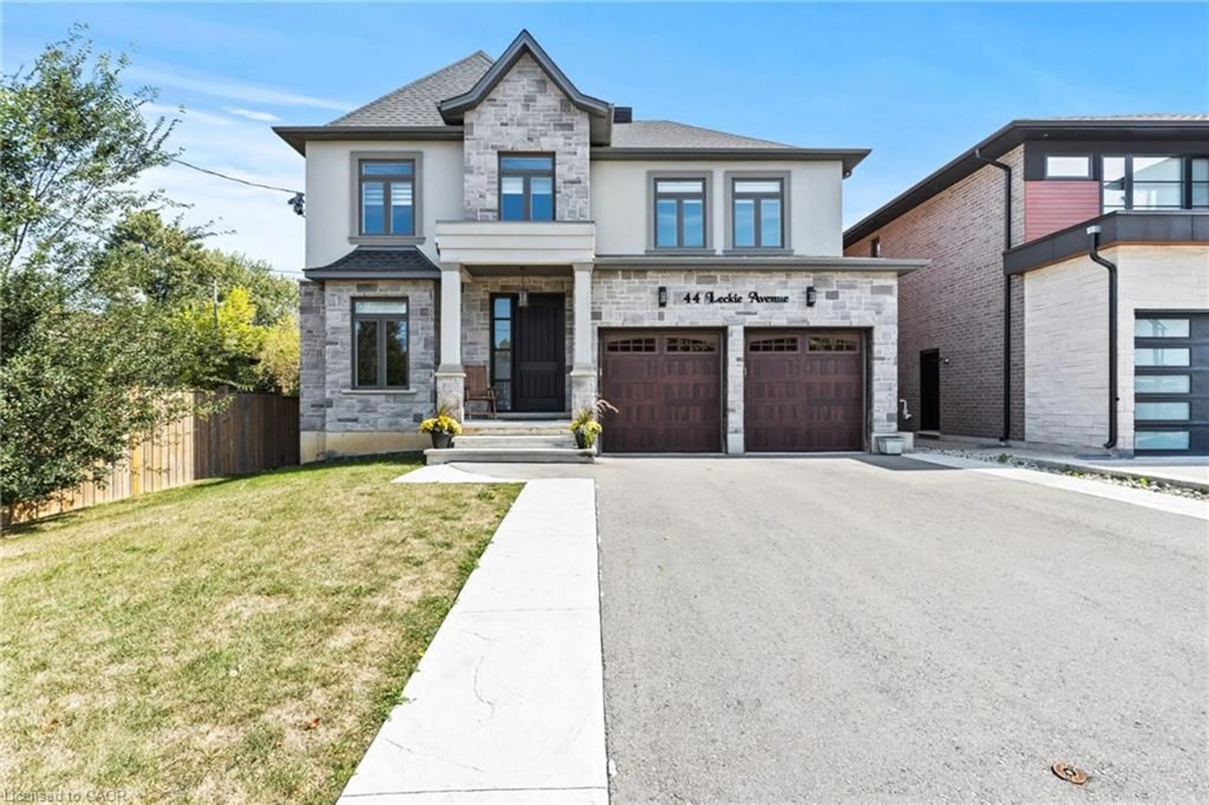 Home with brick exterior material, street for 44 Leckie Ave, Stoney Creek Ontario L8J 2S7