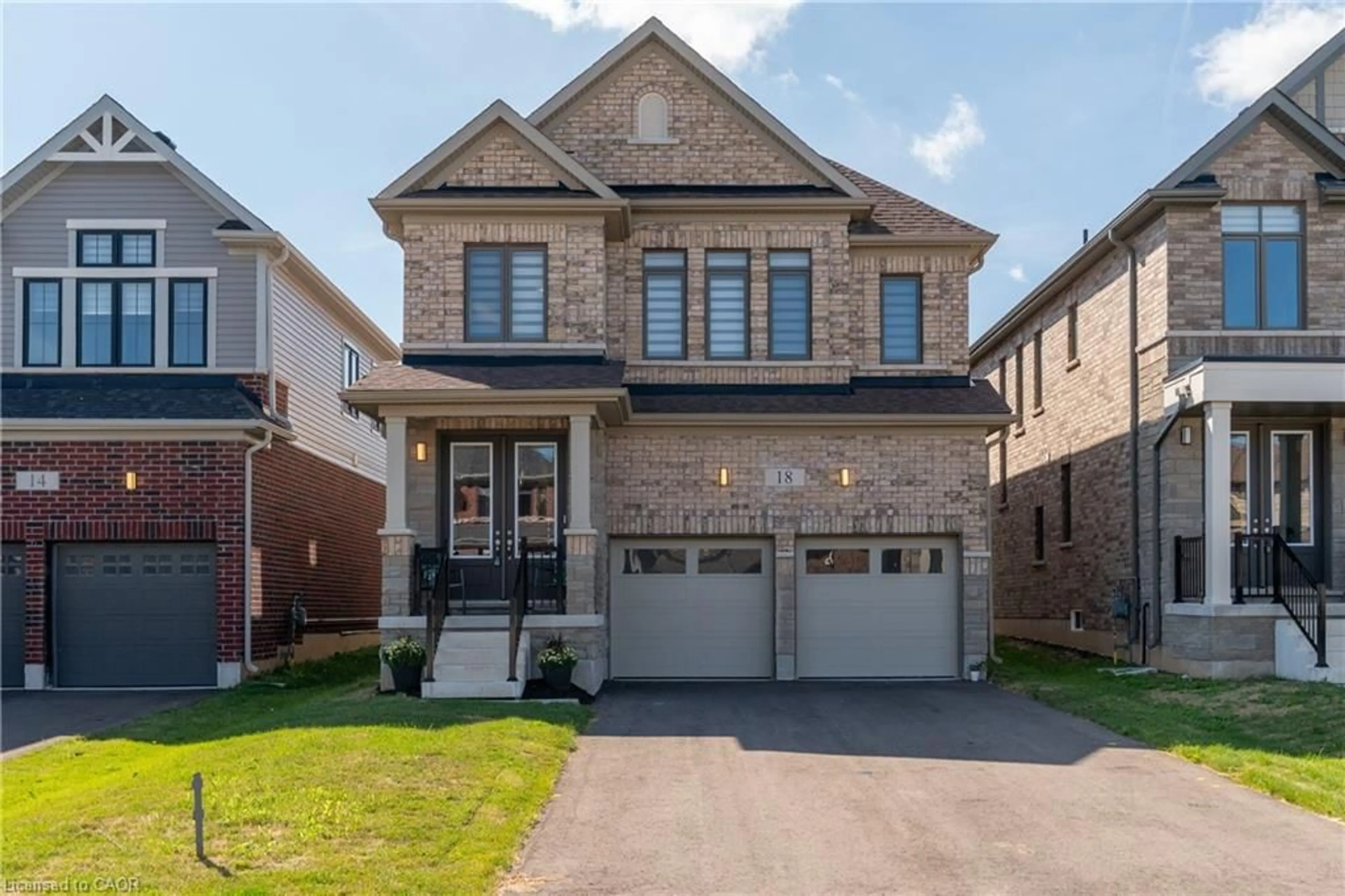 Home with brick exterior material, street for 18 Prince Philip Blvd, Ayr Ontario N0B 1E0