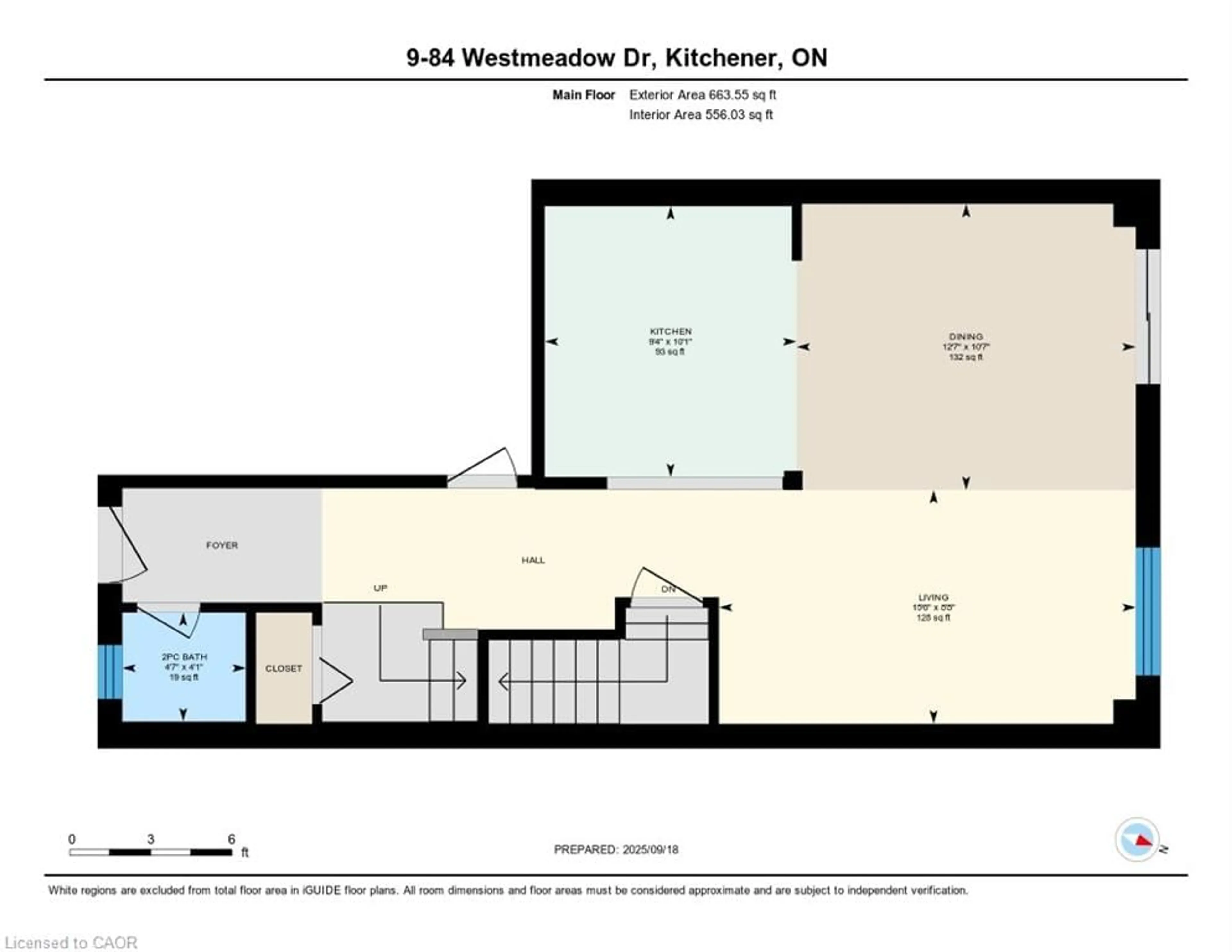 Floor plan for 84 Westmeadow Dr #9, Kitchener Ontario N2N 3P1