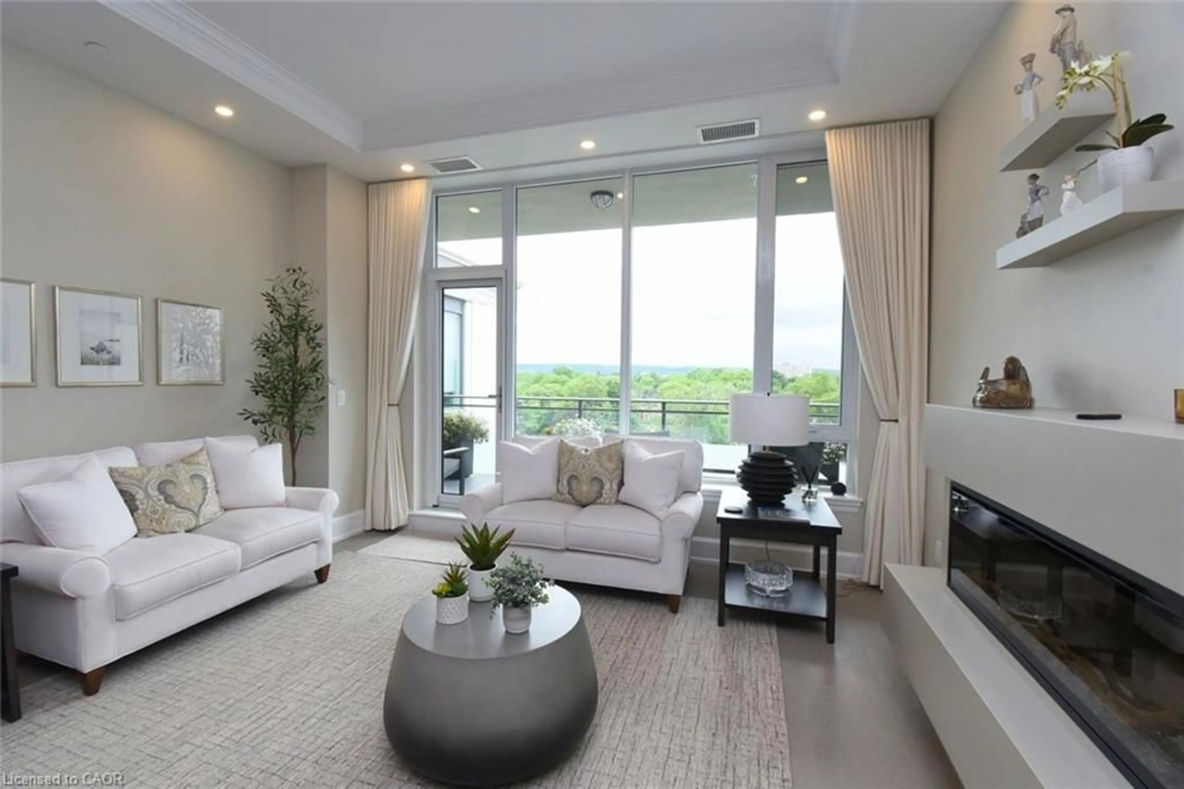 Living room with furniture, unknown for 1441 Elgin St #604, Burlington Ontario L7S 1E6