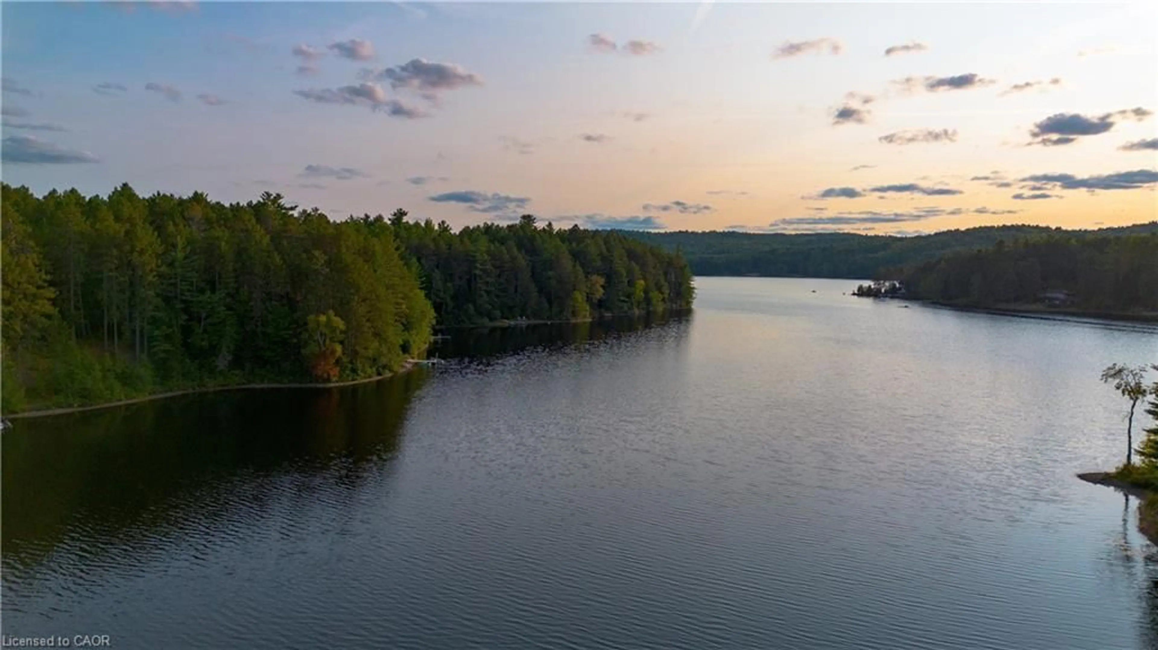 A pic from outside/outdoor area/front of a property/back of a property/a pic from drone, water/lake/river/ocean view for 1301 Dombroskie Rd, Madawaska Ontario K0J 1B0