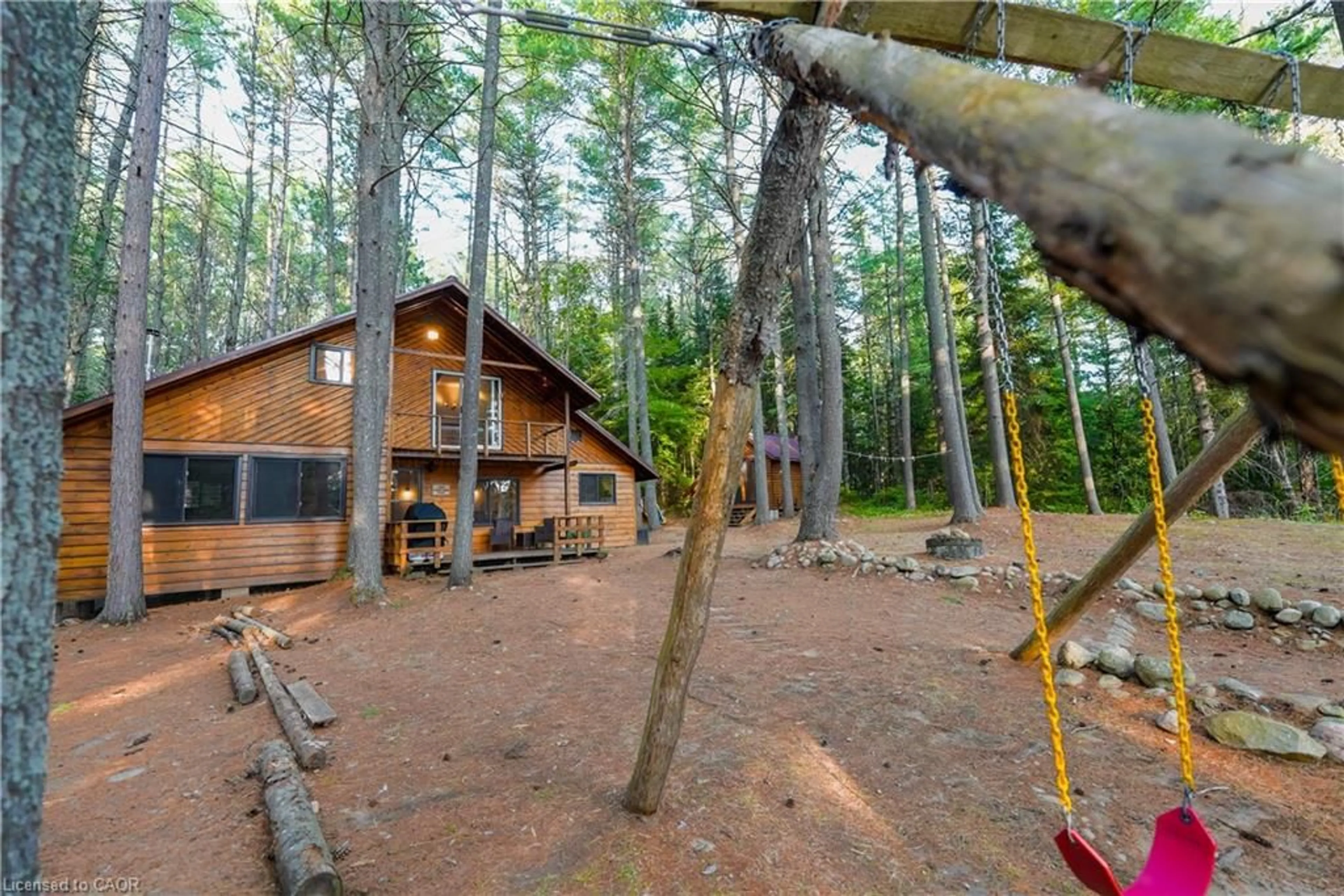 Patio, forest/trees view for 1301 Dombroskie Rd, Madawaska Ontario K0J 1B0