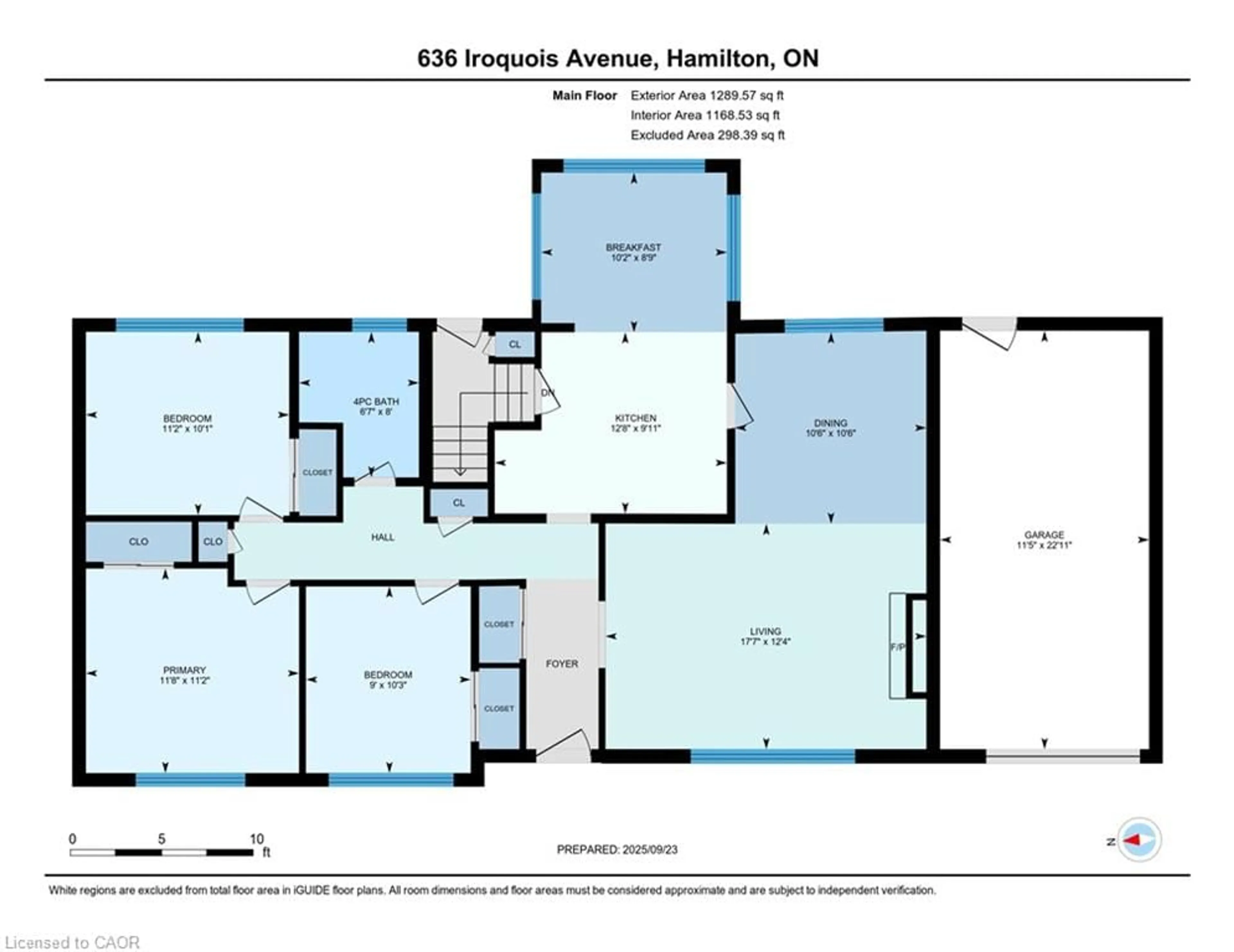 Floor plan for 646 Iroquois Ave, Ancaster Ontario L9G 3B4