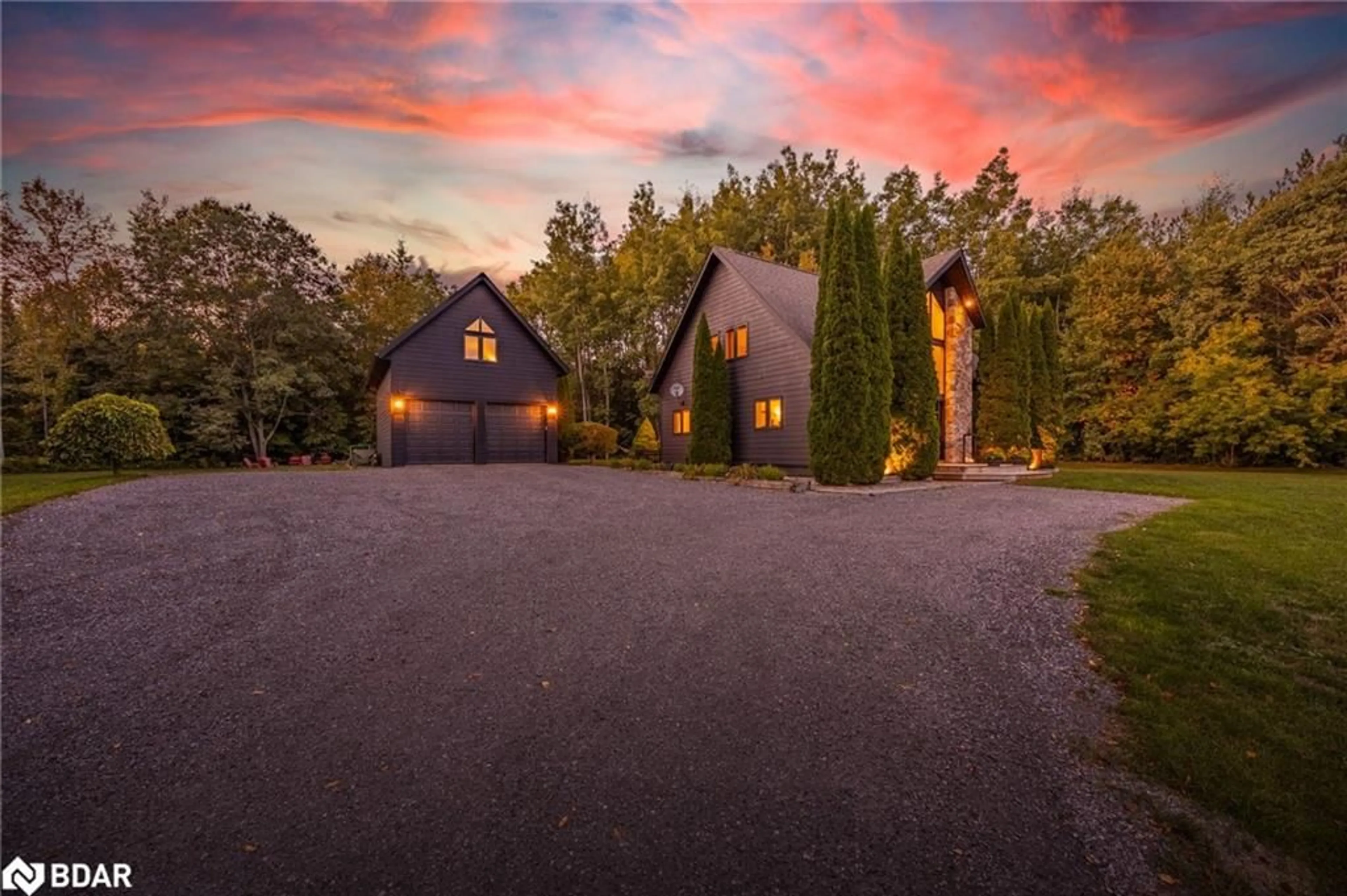 A pic from outside/outdoor area/front of a property/back of a property/a pic from drone, unknown for 3328 Flos Road 6 Rd, Phelpston Ontario L0L 2K0