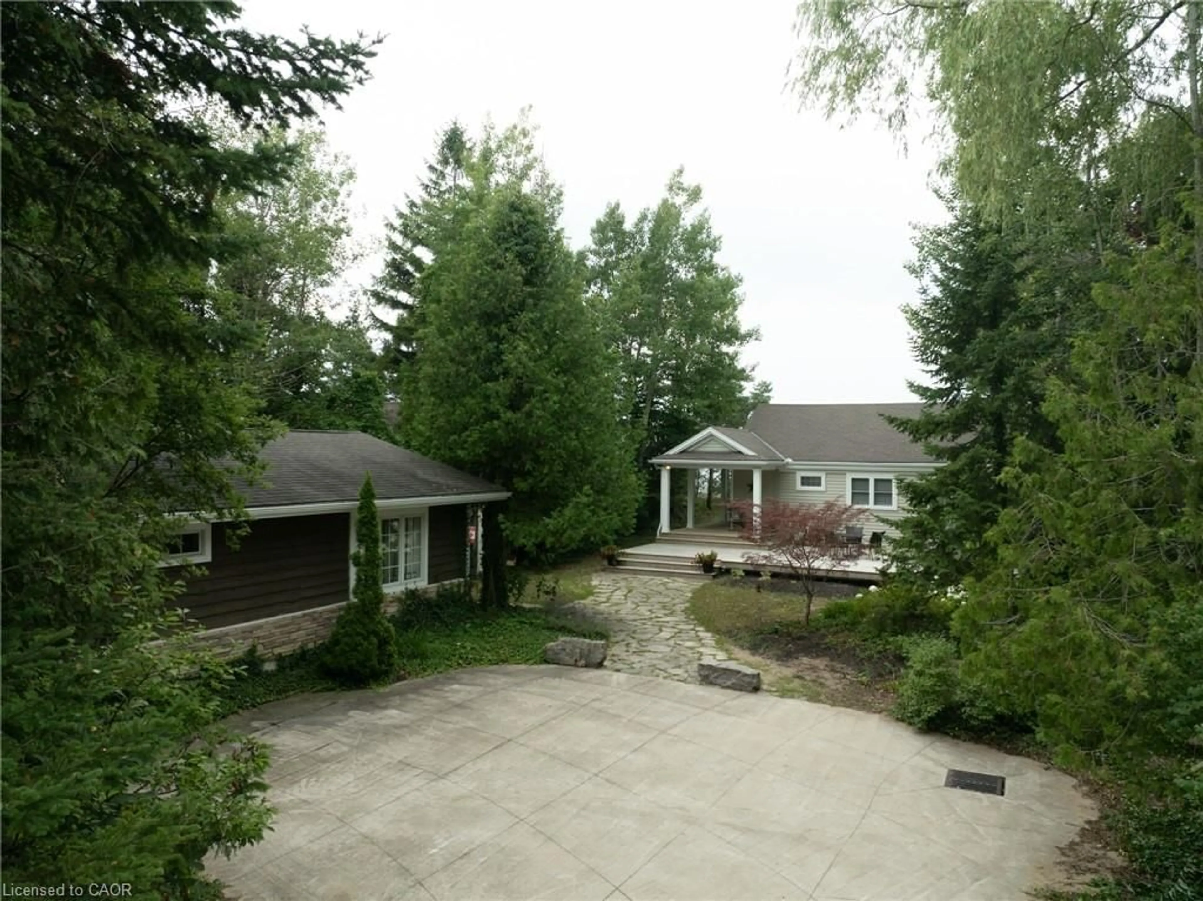 A pic from outside/outdoor area/front of a property/back of a property/a pic from drone, forest/trees view for 86647 Amberley Beach Rd, Amberley Ontario N7A 3Y4