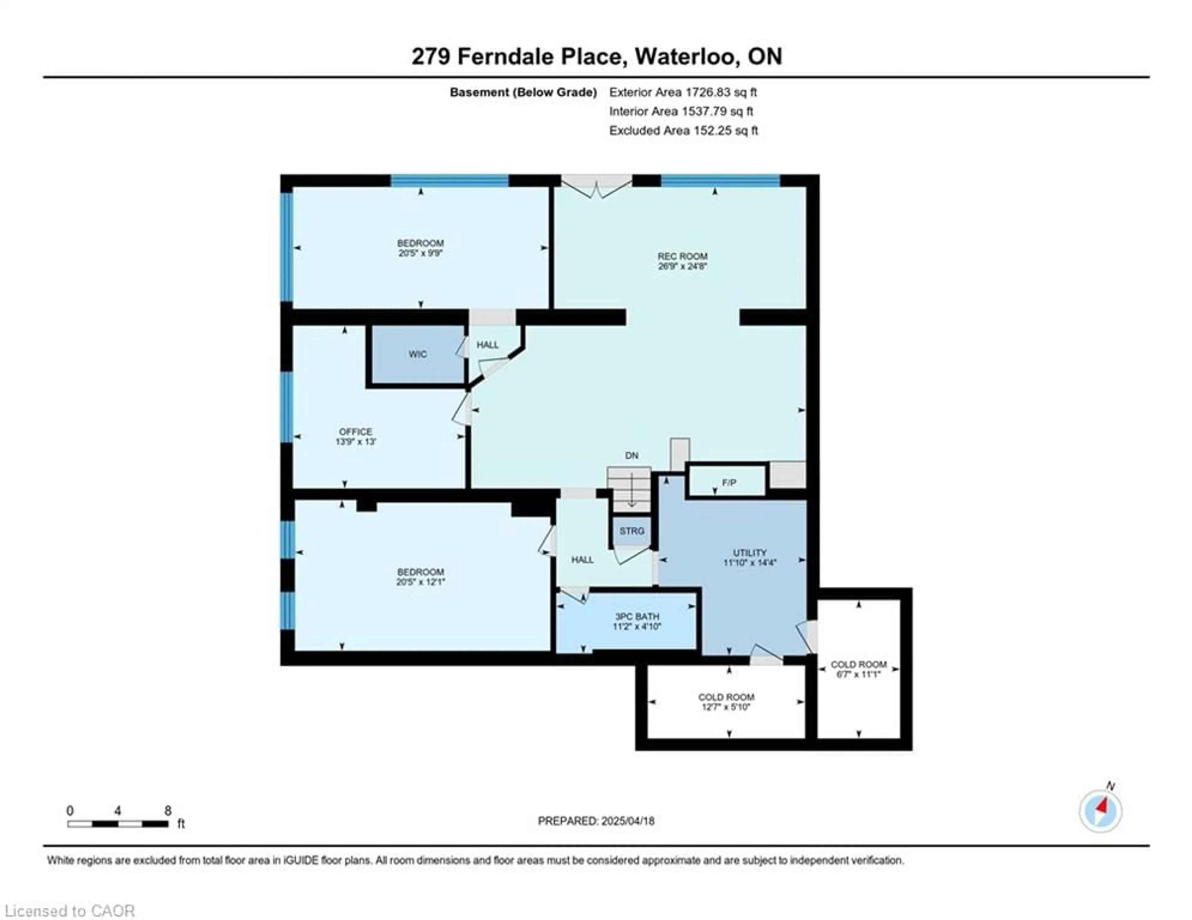 Floor plan for 279 Ferndale Pl, Waterloo Ontario N2J 3X8