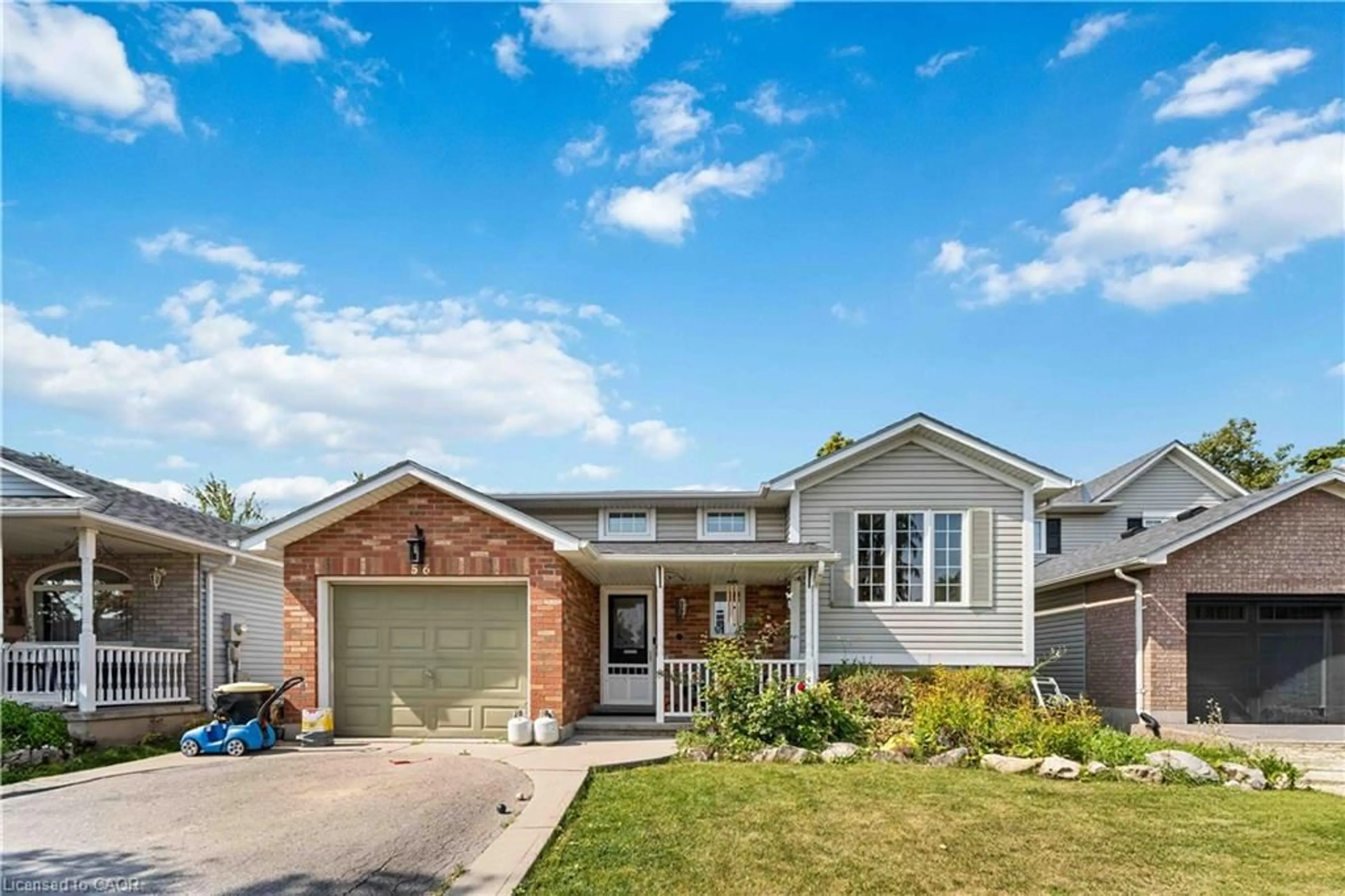 Home with brick exterior material, street for 56 Celtic Dr, Caledonia Ontario N3W 2L6