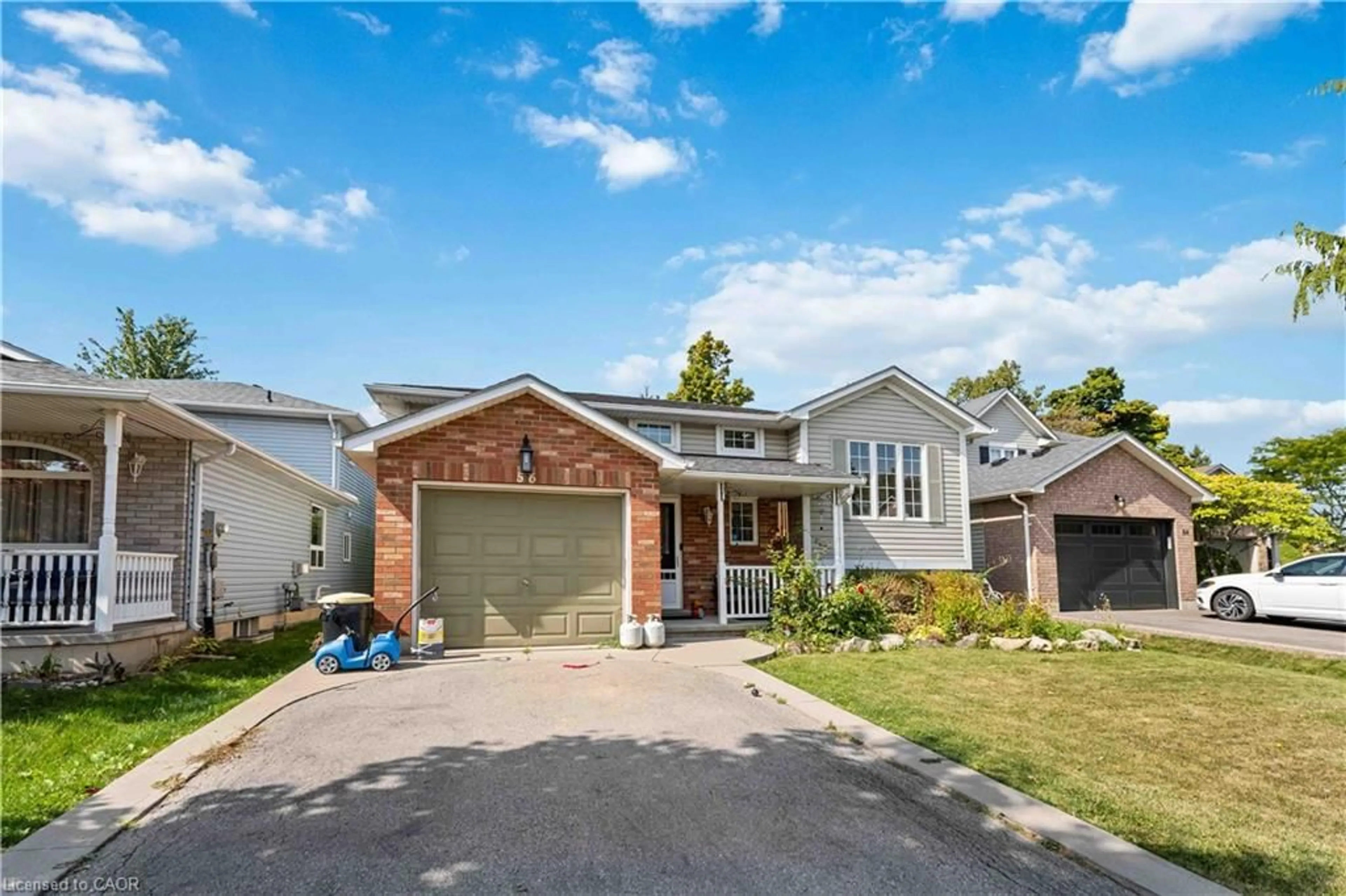Home with brick exterior material, street for 56 Celtic Dr, Caledonia Ontario N3W 2L6
