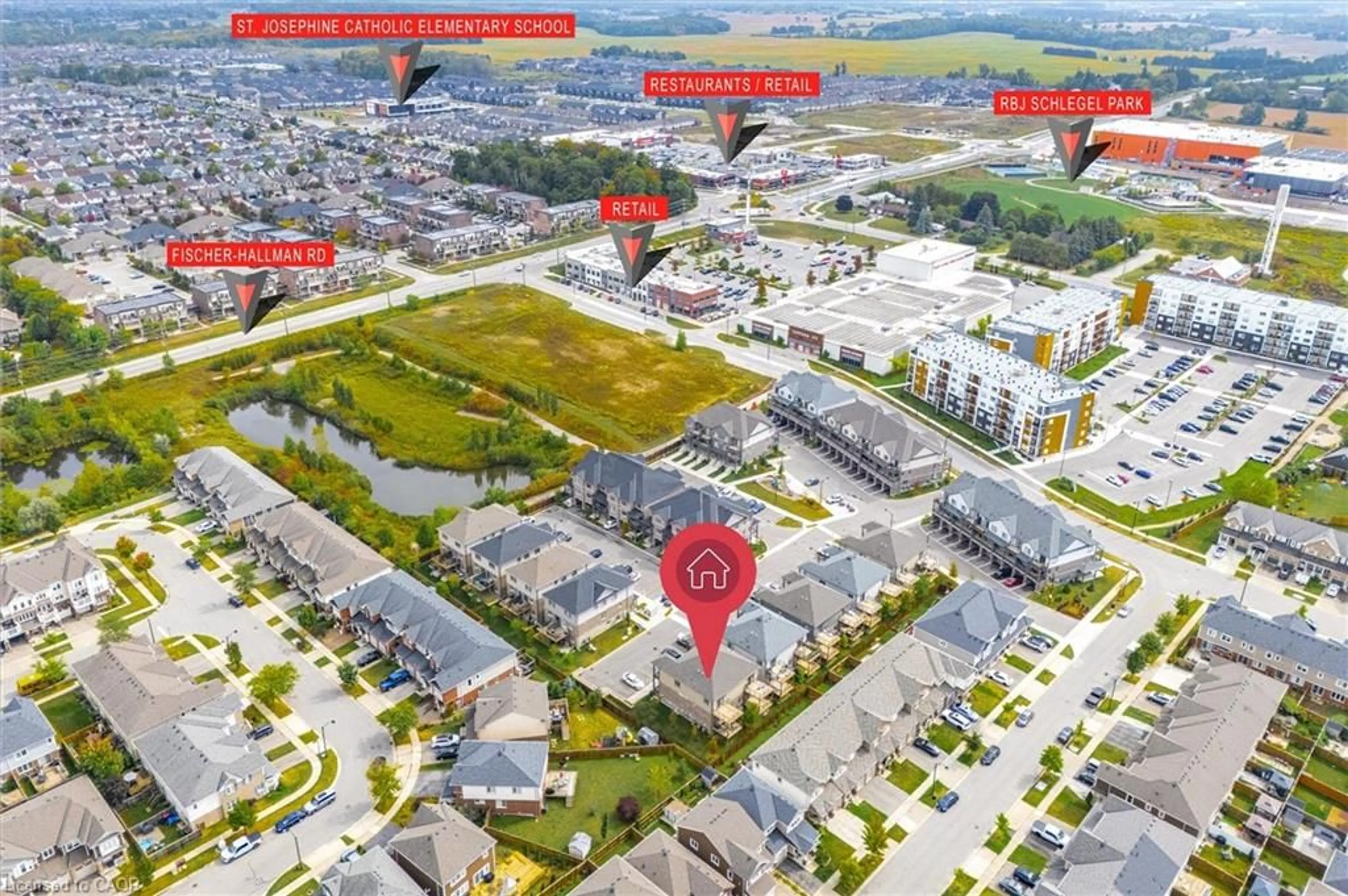 A pic from outside/outdoor area/front of a property/back of a property/a pic from drone, street for 205 West Oak Trail Trail #39, Kitchener Ontario N2R 0R9