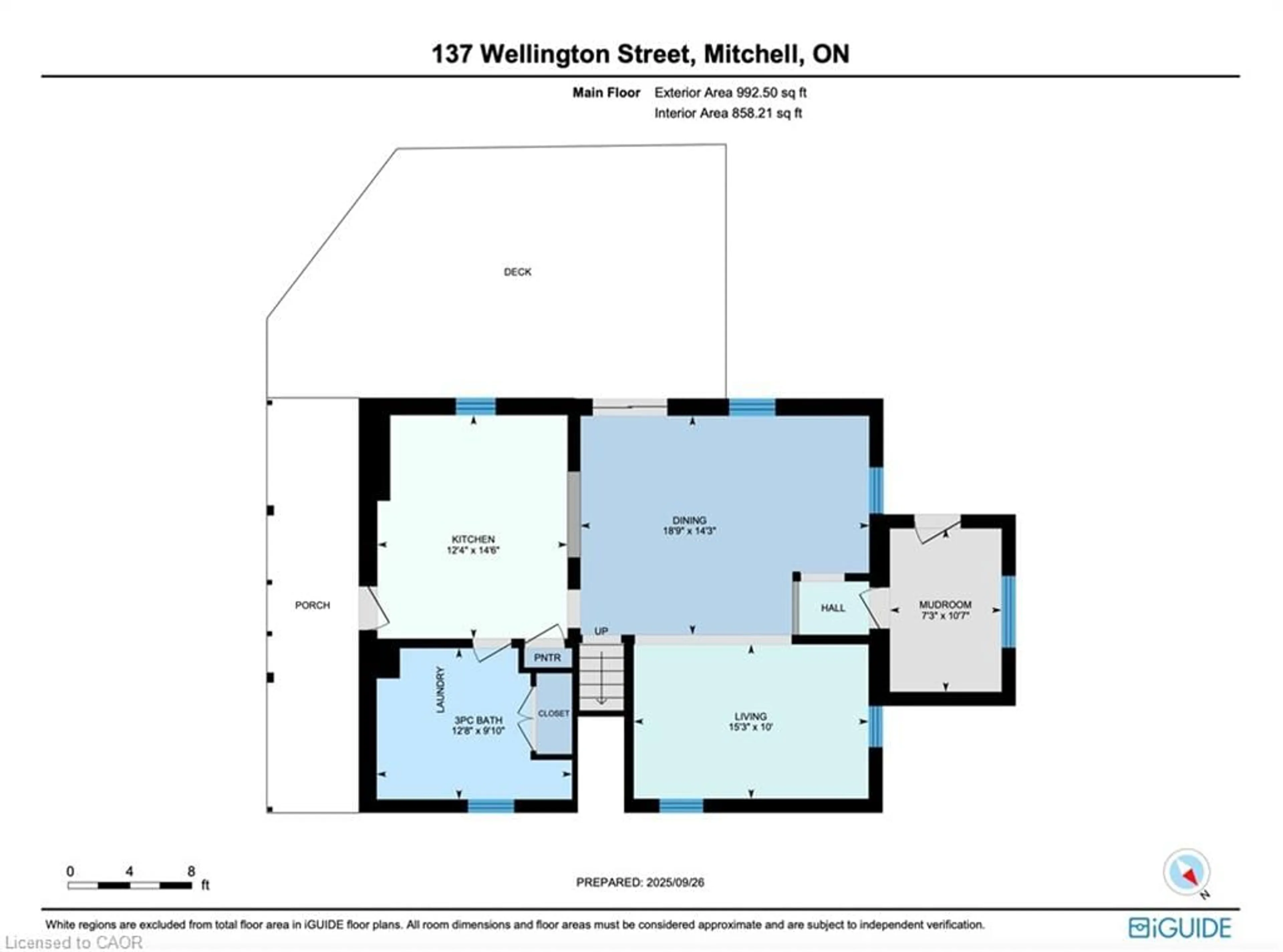 Floor plan for 137 Wellington St, Mitchell Ontario N0K 1N0
