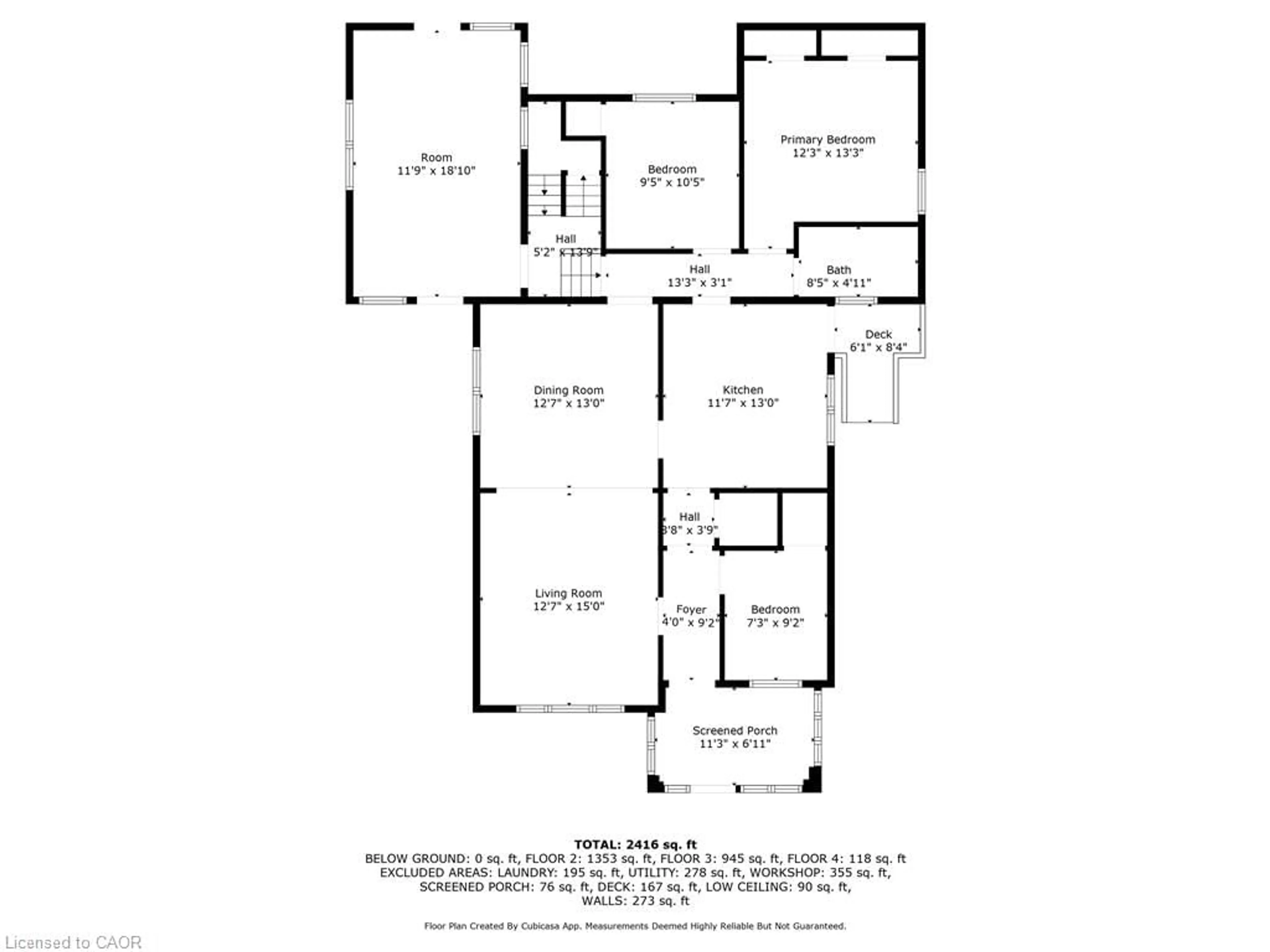 Floor plan for 44 Ellen St, Kitchener Ontario N2H 1L4