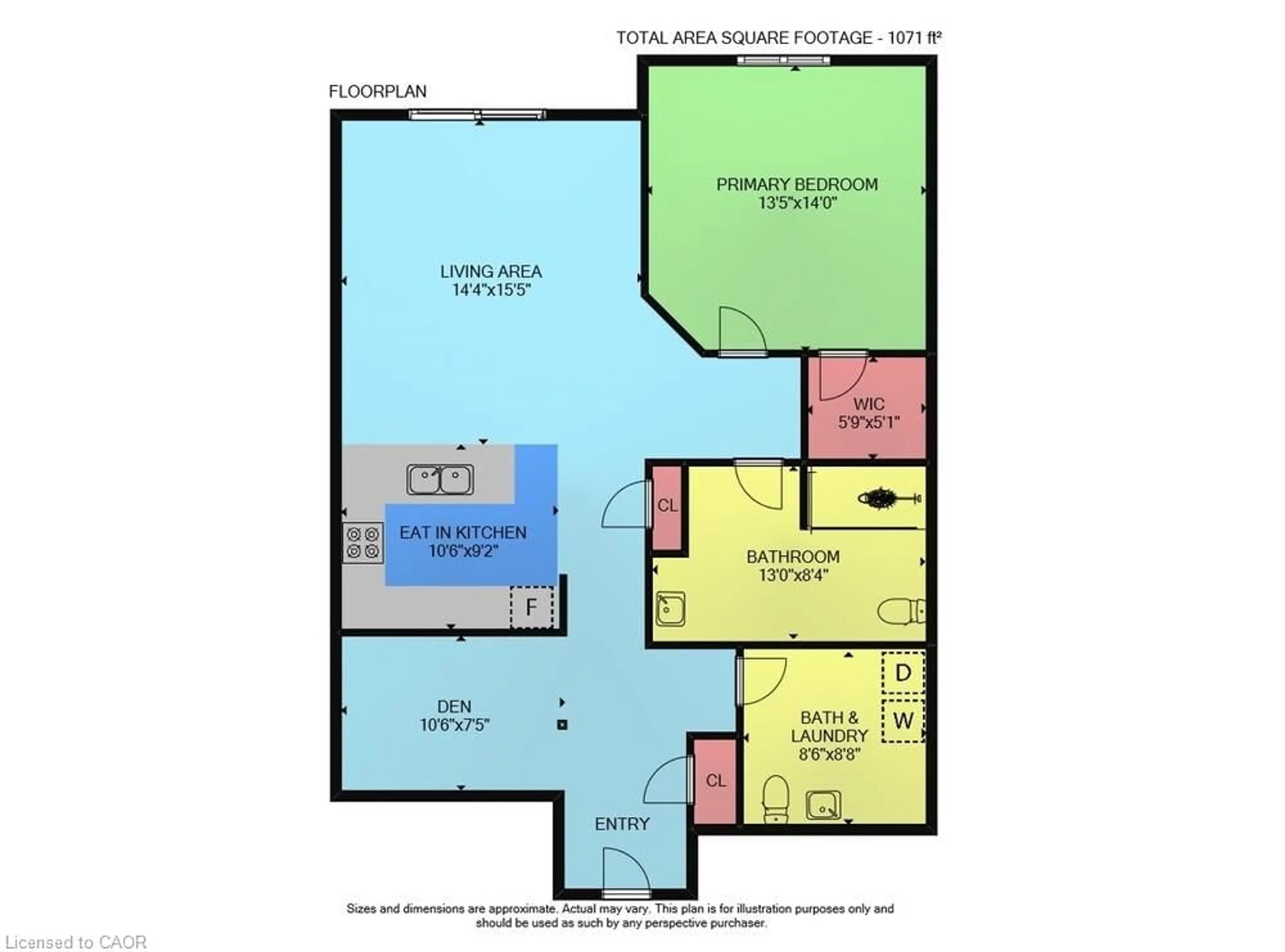 Floor plan for 3290 New St #206, Burlington Ontario L7N 1M8