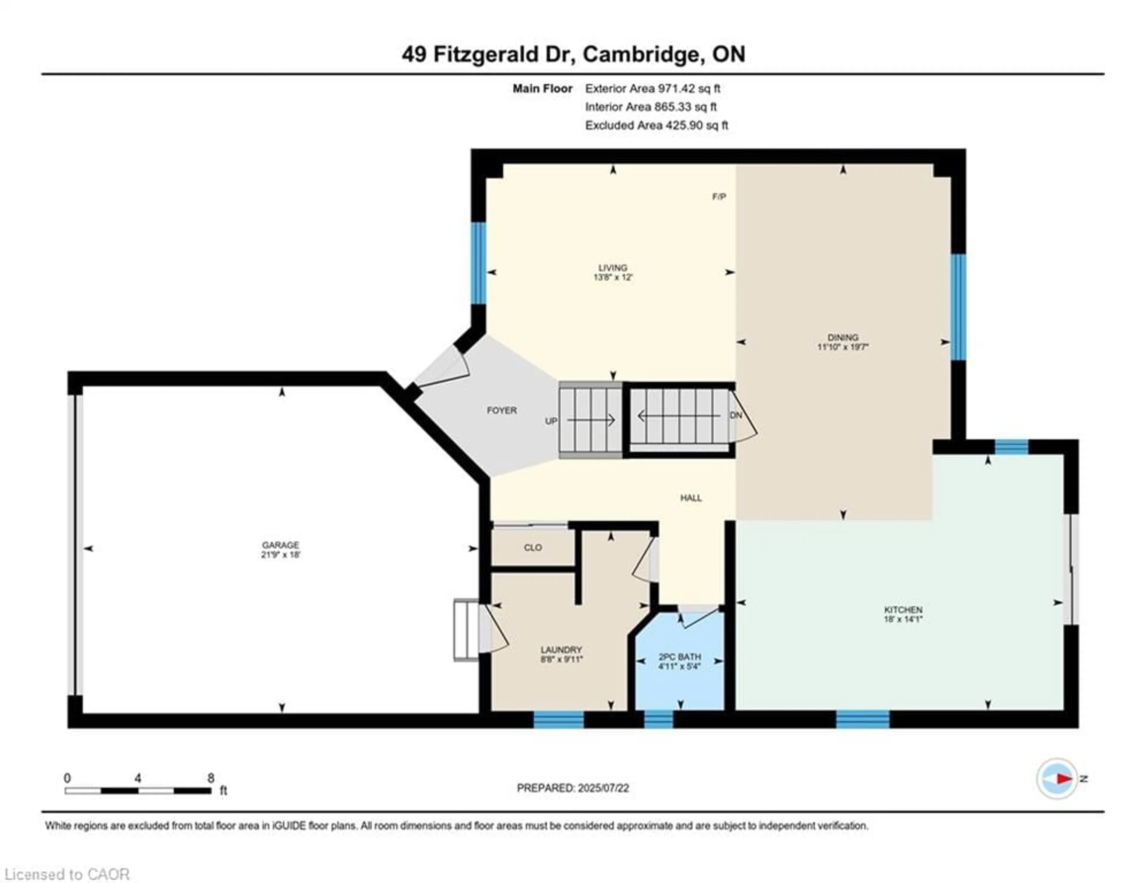 Floor plan for 49 Fitzgerald Dr, Cambridge Ontario N1T 0B2
