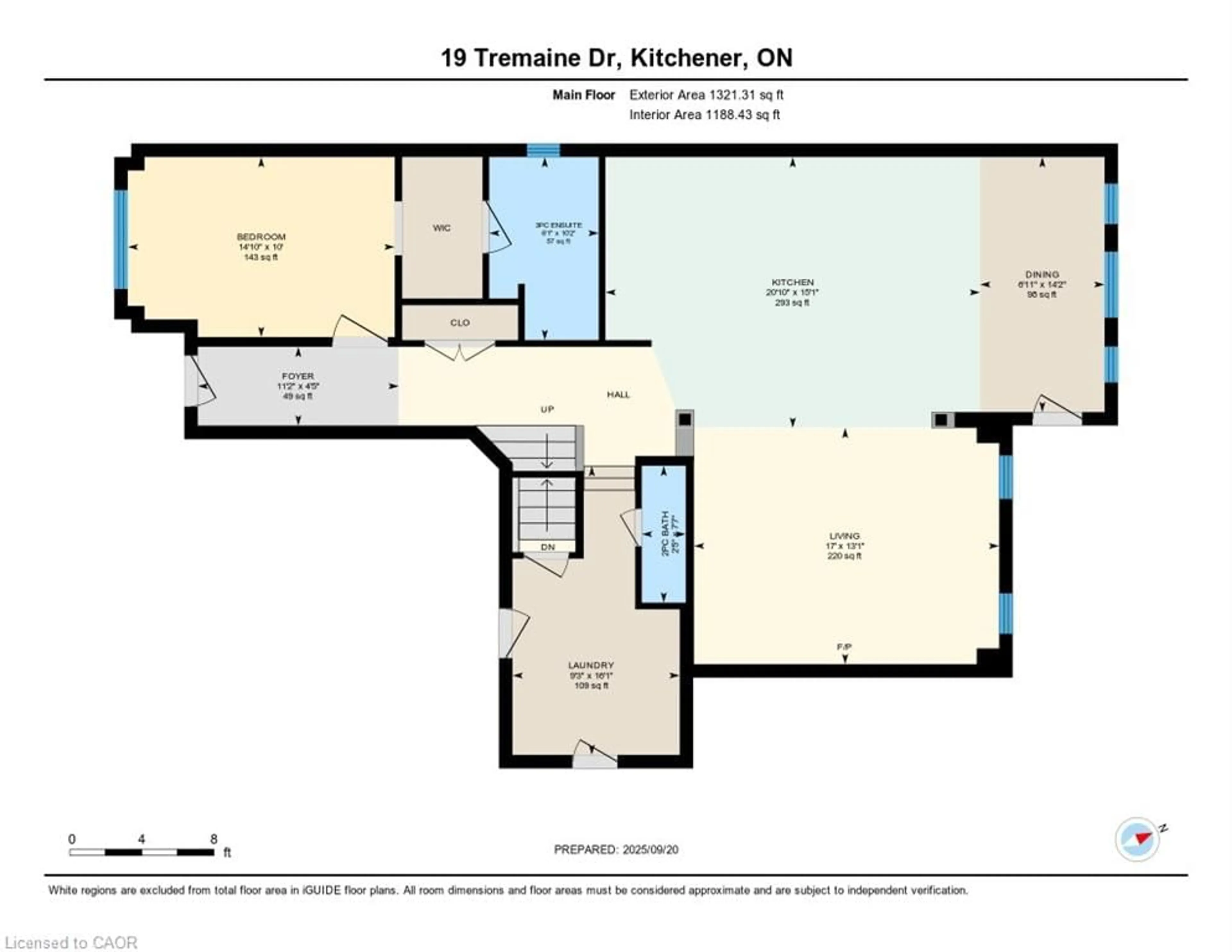 Floor plan for 19 Tremaine Dr, Kitchener Ontario N2A 4L9