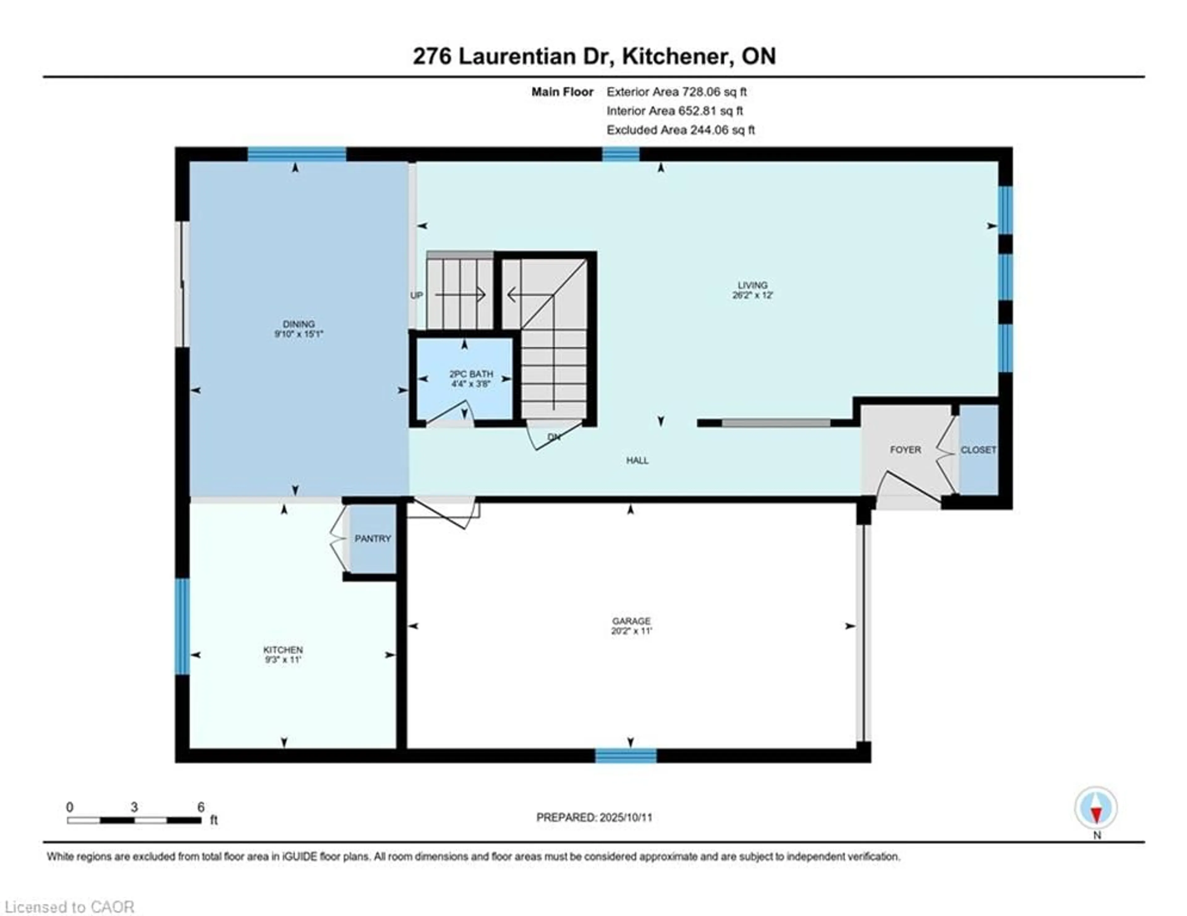 Floor plan for 276 Laurentian Dr, Kitchener Ontario N2E 2B6