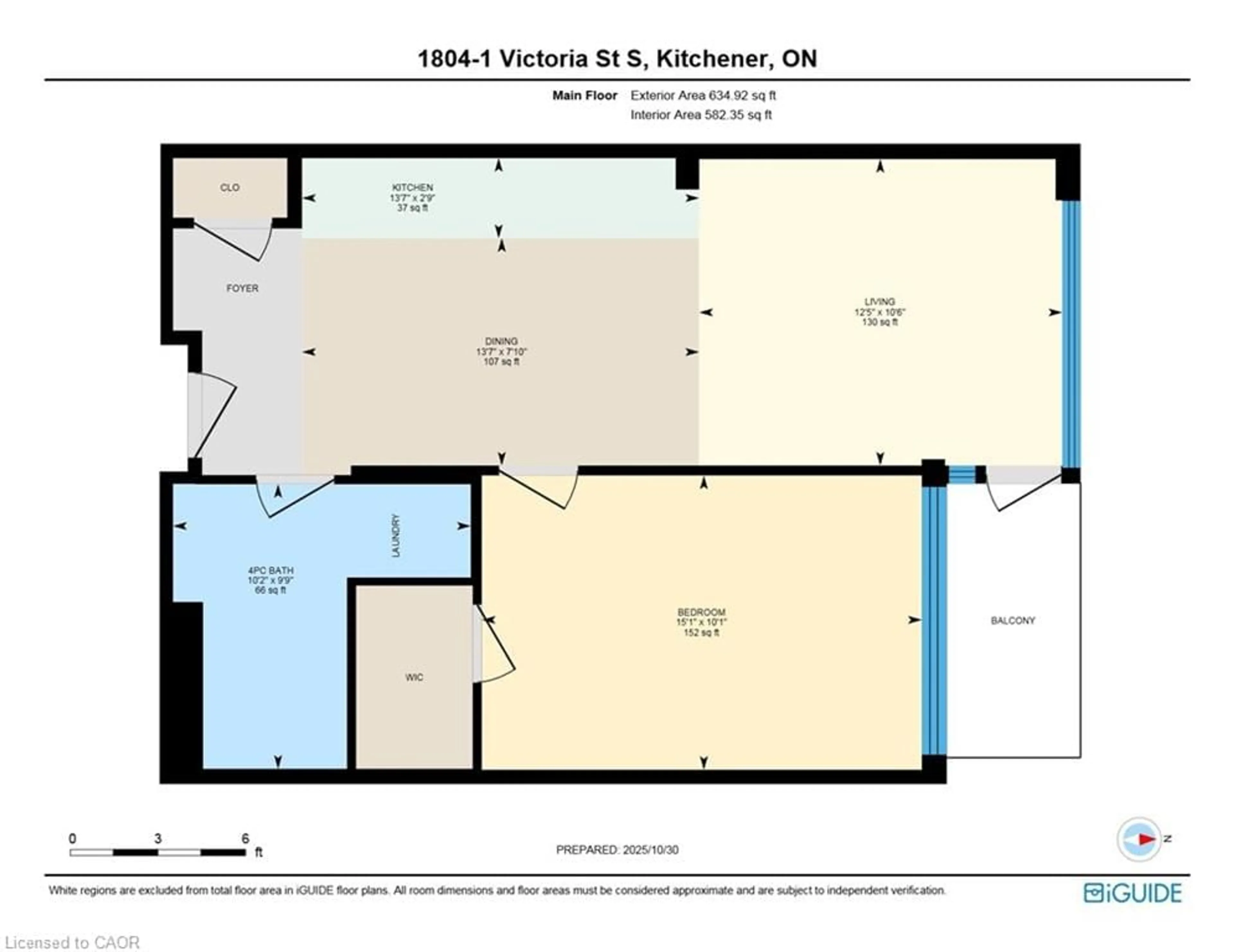 Floor plan for 1 Victoria Street South St #1804, Kitchener Ontario N2G 0B5