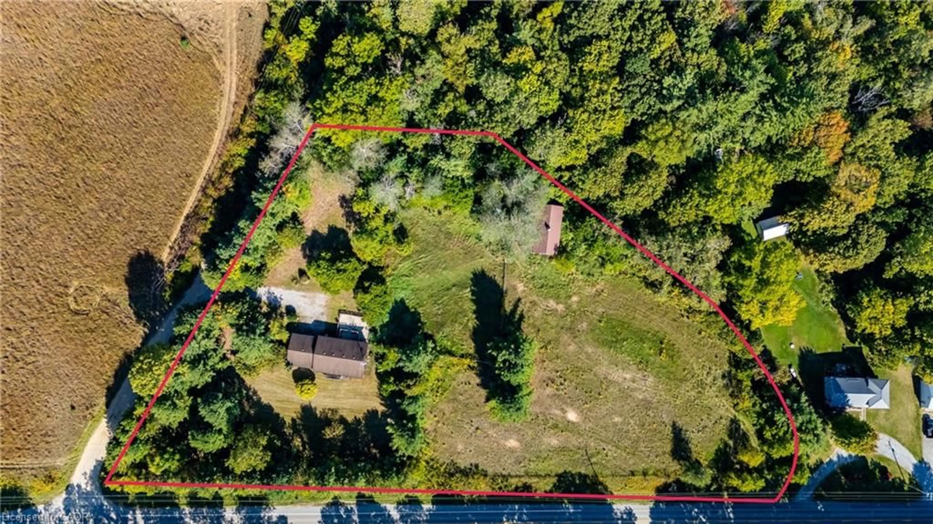 A pic from outside/outdoor area/front of a property/back of a property/a pic from drone, forest/trees view for 10 Troyer Rd, Walsingham Ontario N0E 1X0