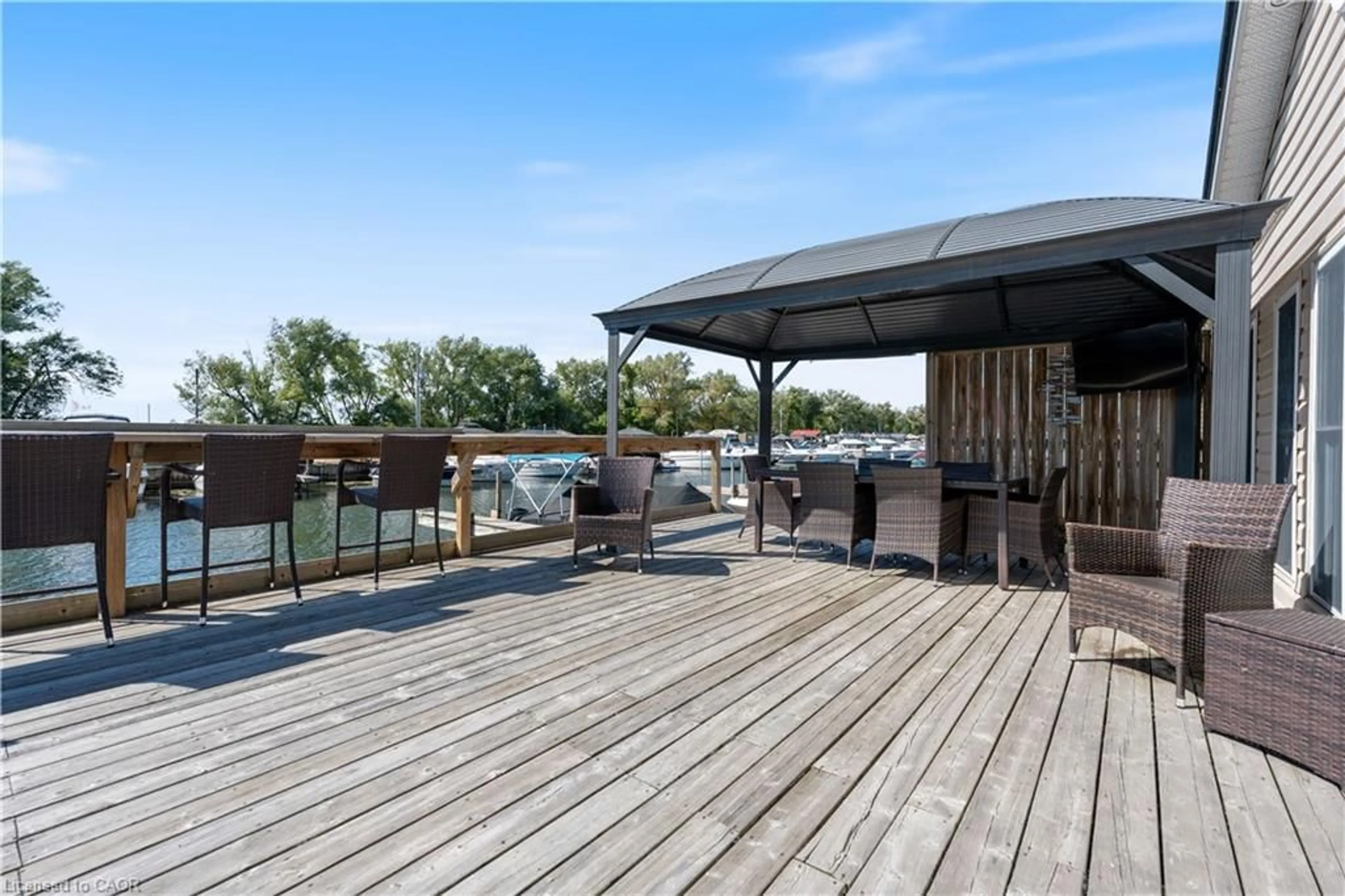 Patio, water/lake/river/ocean view for 92 Clubhouse Rd #16, Turkey Point Ontario N0E 1T0