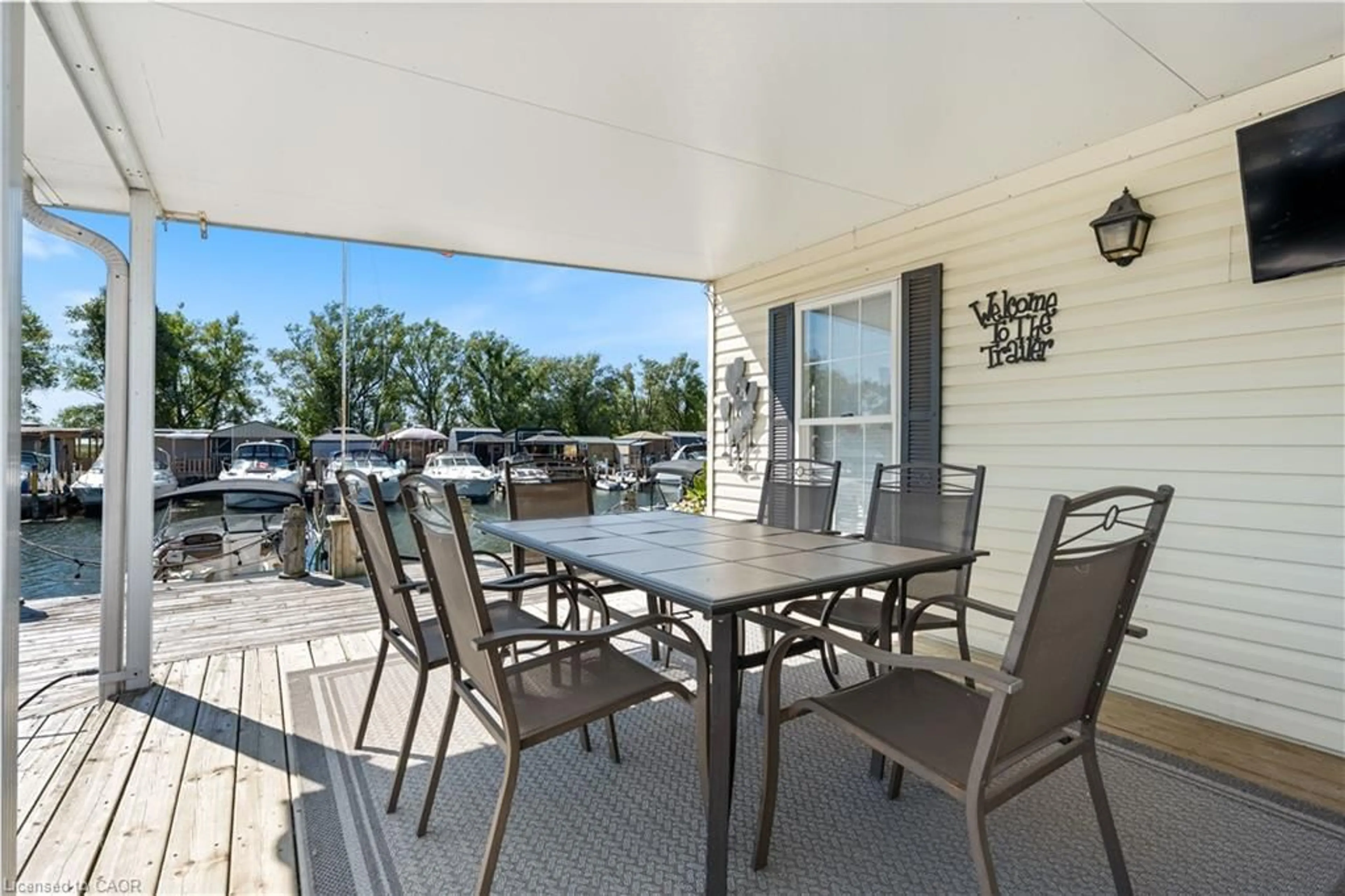 Patio, water/lake/river/ocean view for 92 Clubhouse Rd #7, Turkey Point Ontario N0E 1T0