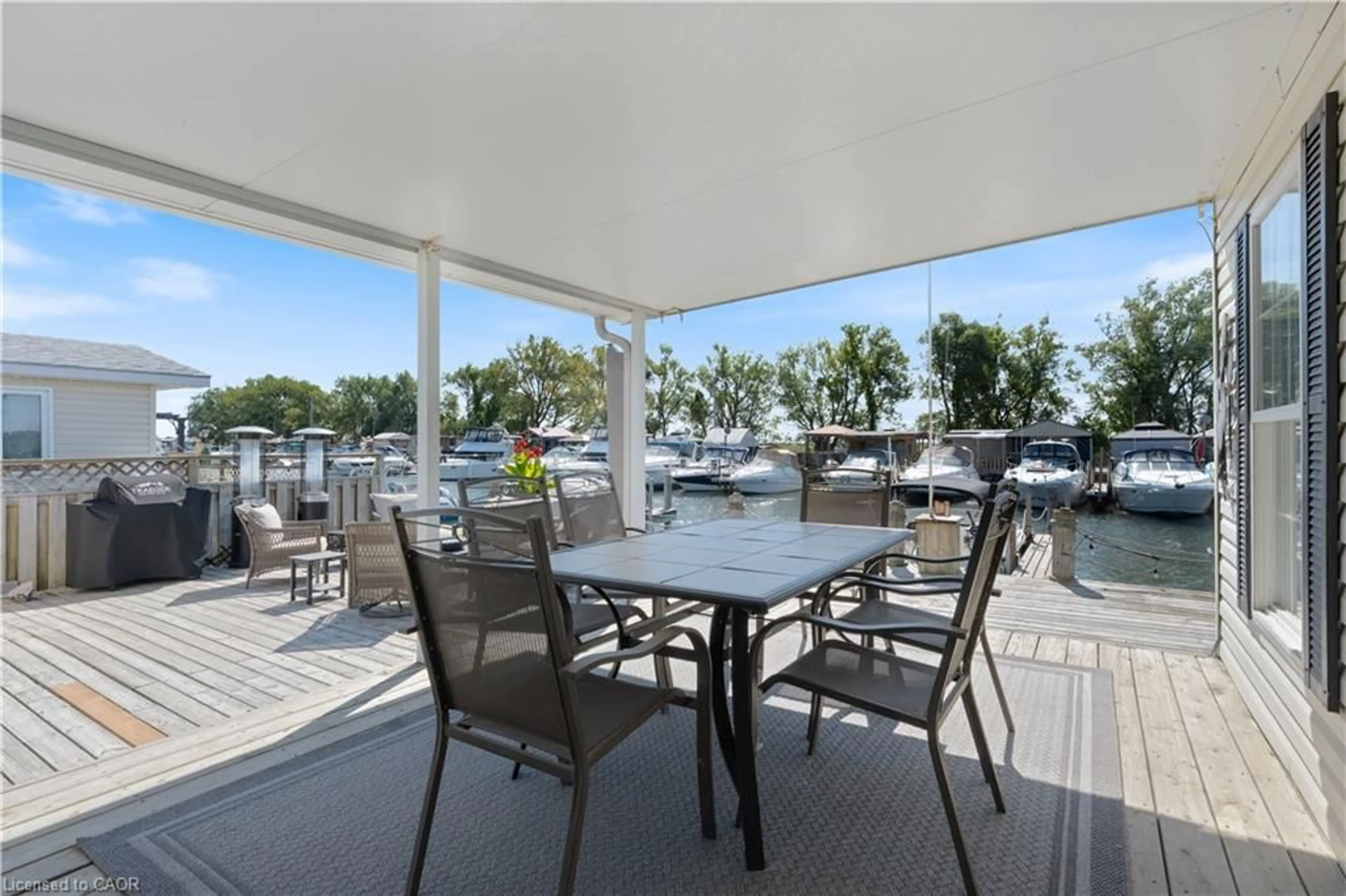 Patio, water/lake/river/ocean view for 92 Clubhouse Rd #7, Turkey Point Ontario N0E 1T0