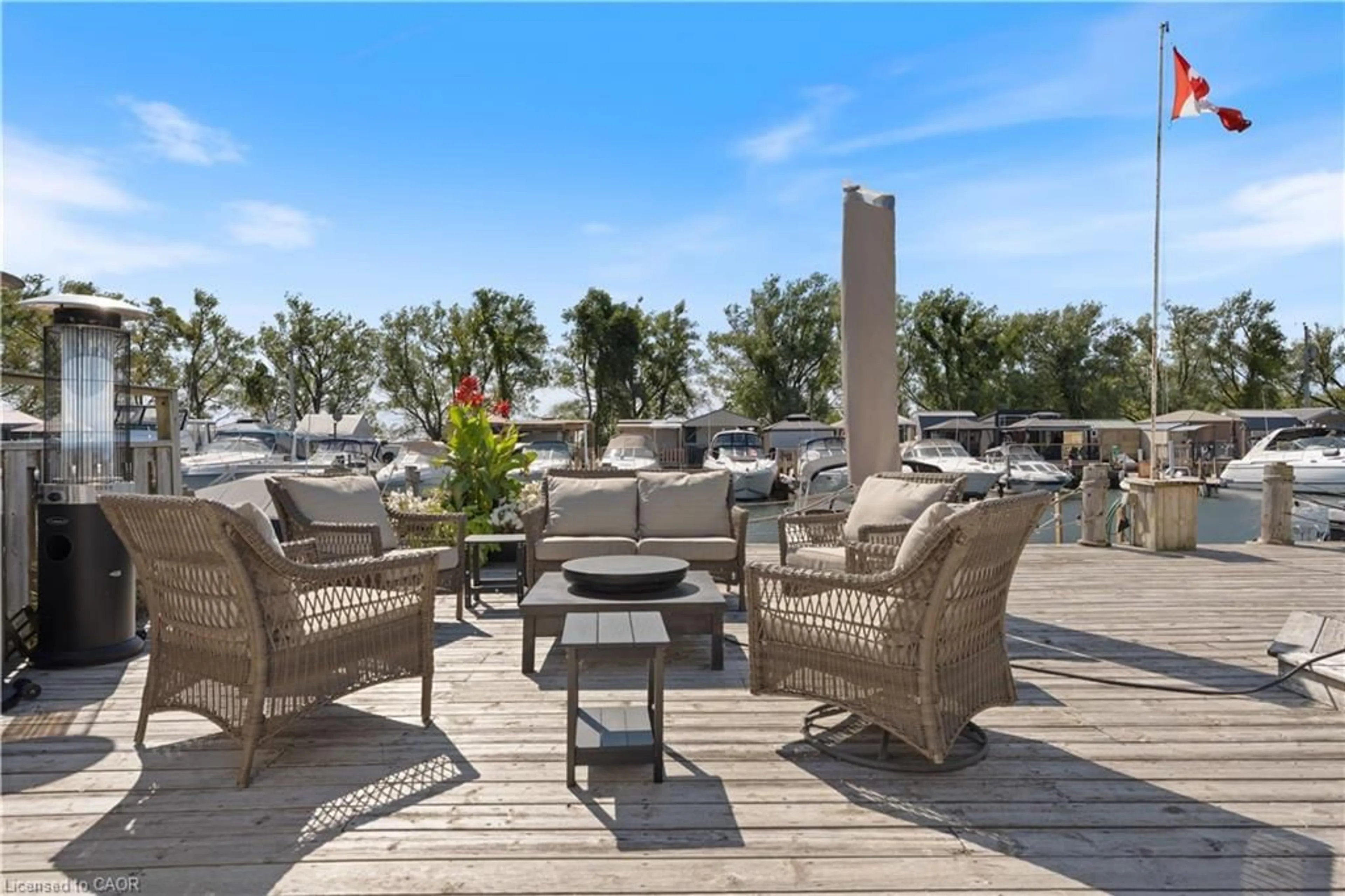 Patio, water/lake/river/ocean view for 92 Clubhouse Rd #7, Turkey Point Ontario N0E 1T0