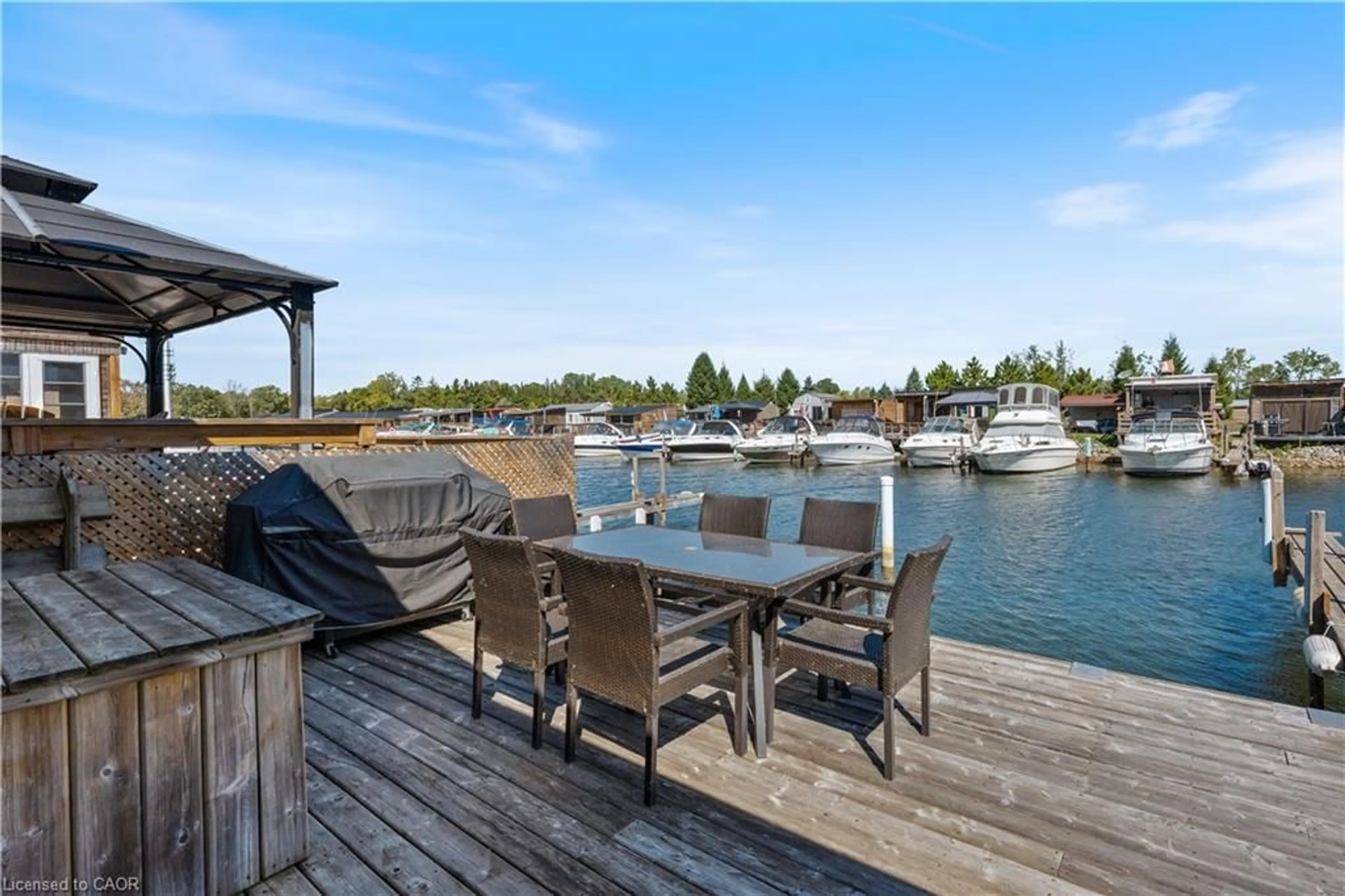 Patio, water/lake/river/ocean view for 92 Clubhouse Rd #63, Turkey Point Ontario N0E 1T0