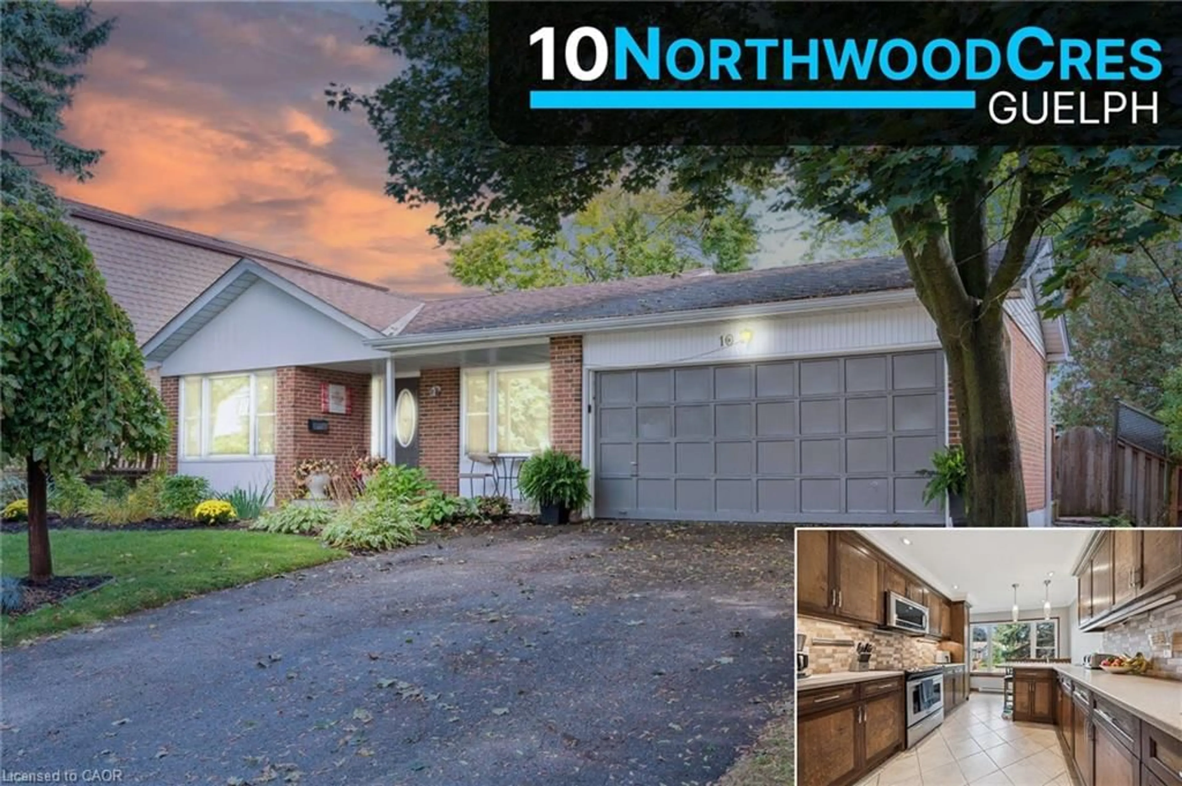 Home with brick exterior material, street for 10 Northwood Cres, Guelph Ontario N1H 6Z4