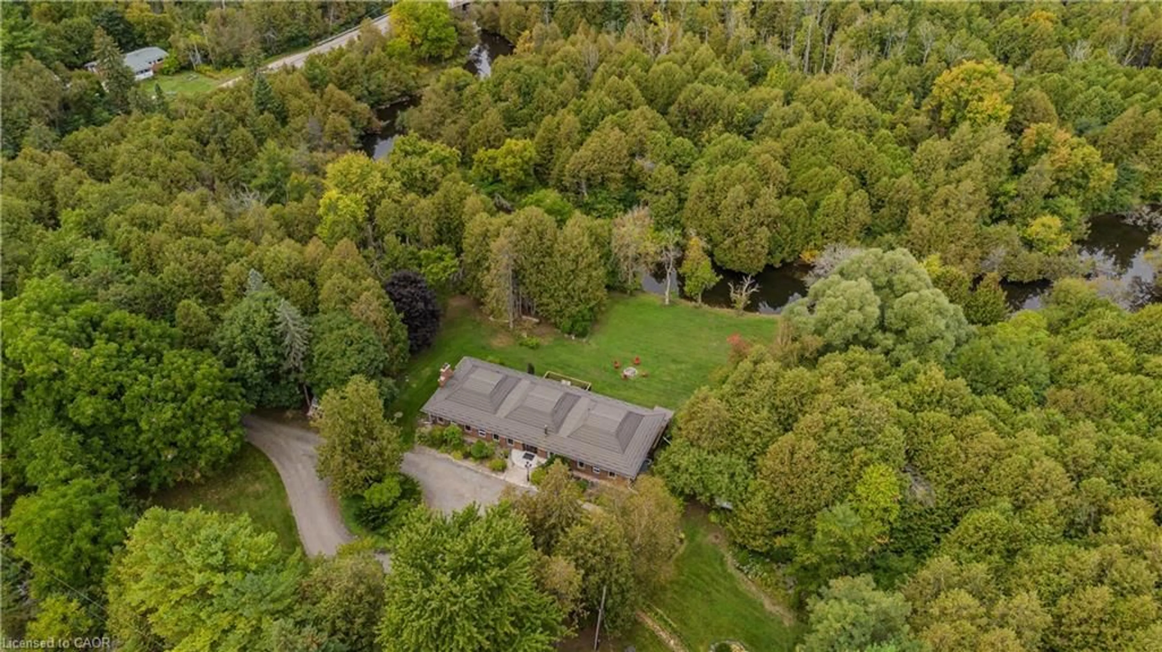 A pic from outside/outdoor area/front of a property/back of a property/a pic from drone, forest/trees view for 4891 Wellington Road 29, Guelph Ontario N1H 6H8