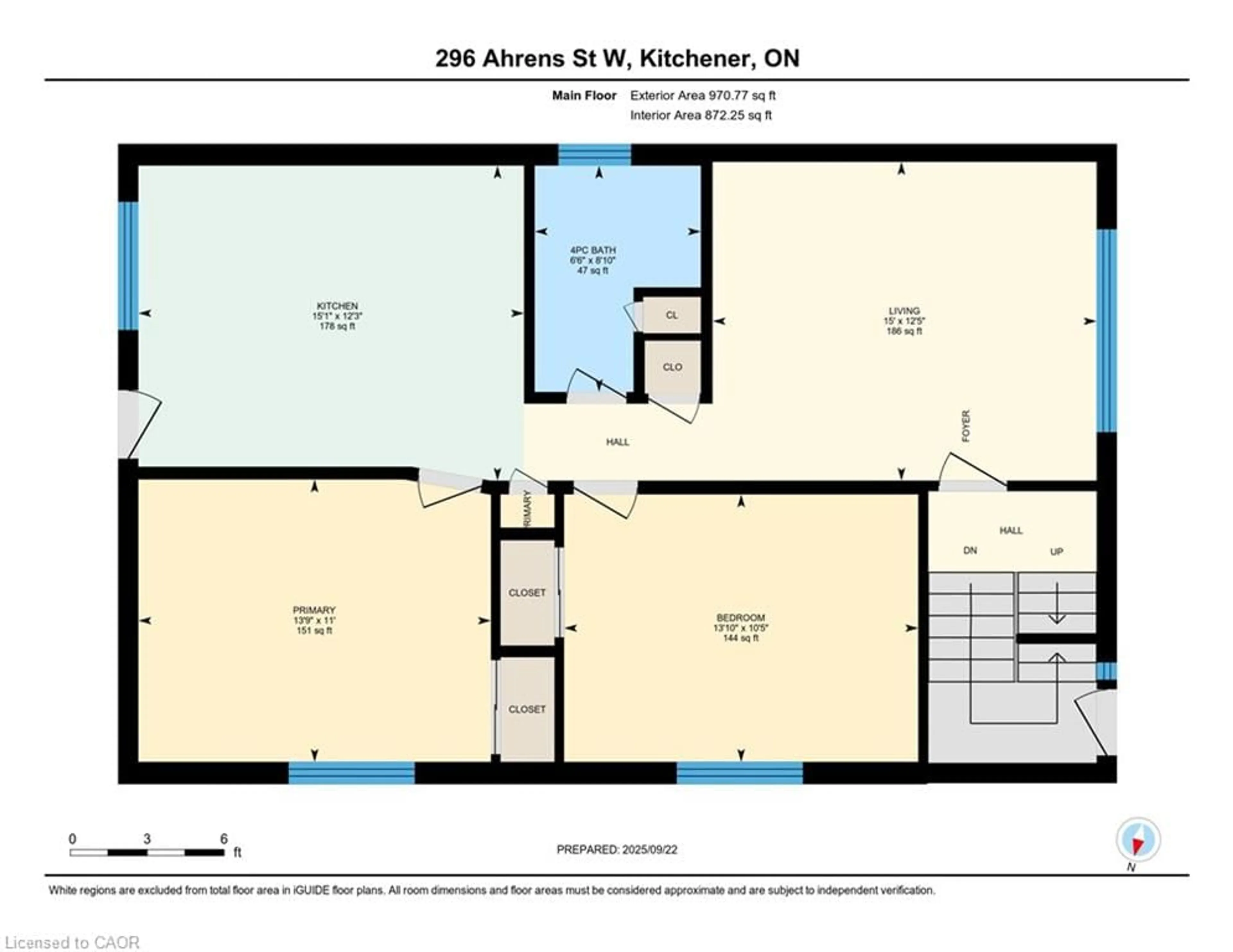 Floor plan for 296 Ahrens St, Kitchener Ontario N2H 4E4