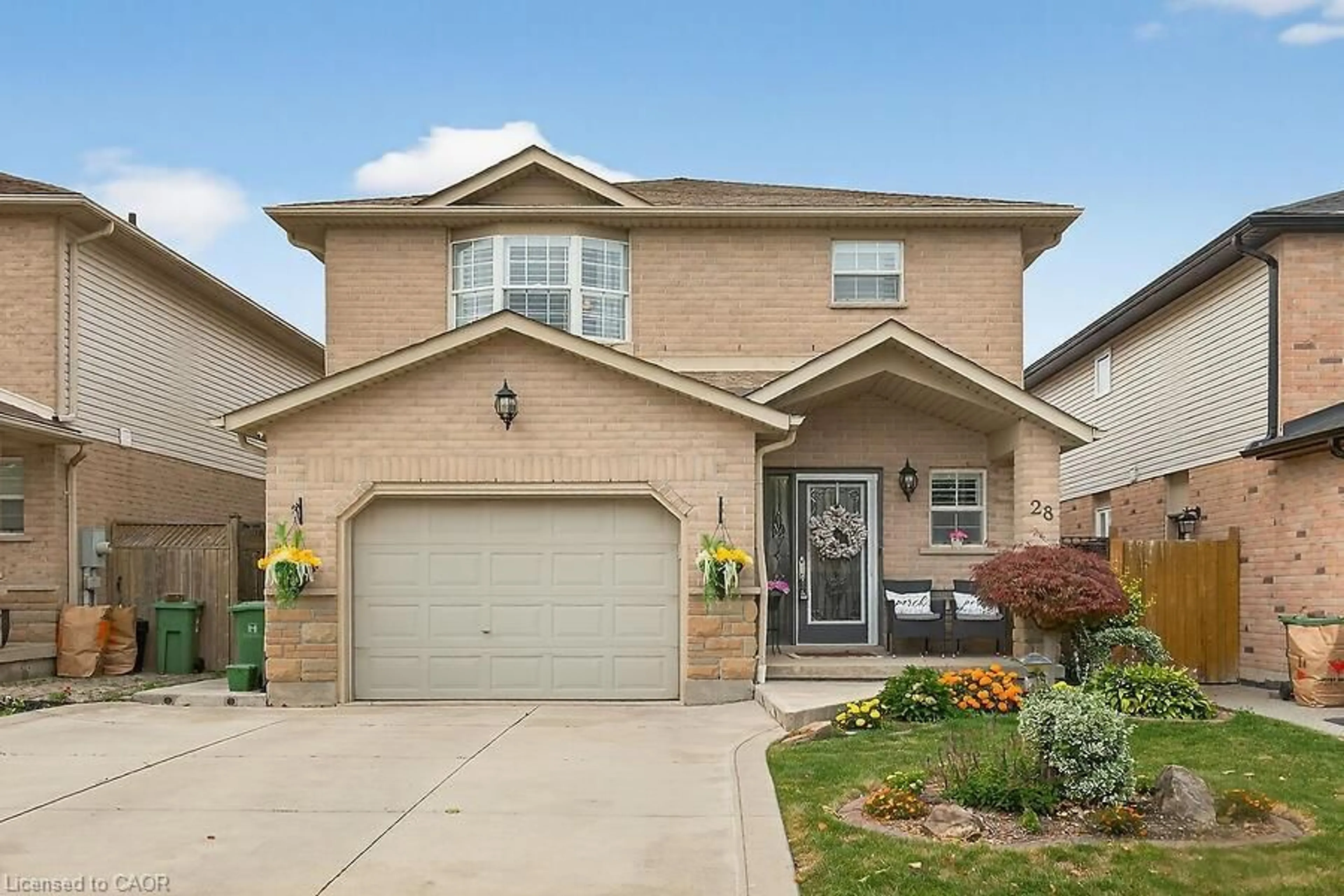 Home with brick exterior material, street for 28 Woodbank St, Hamilton Ontario L8J 3Y4