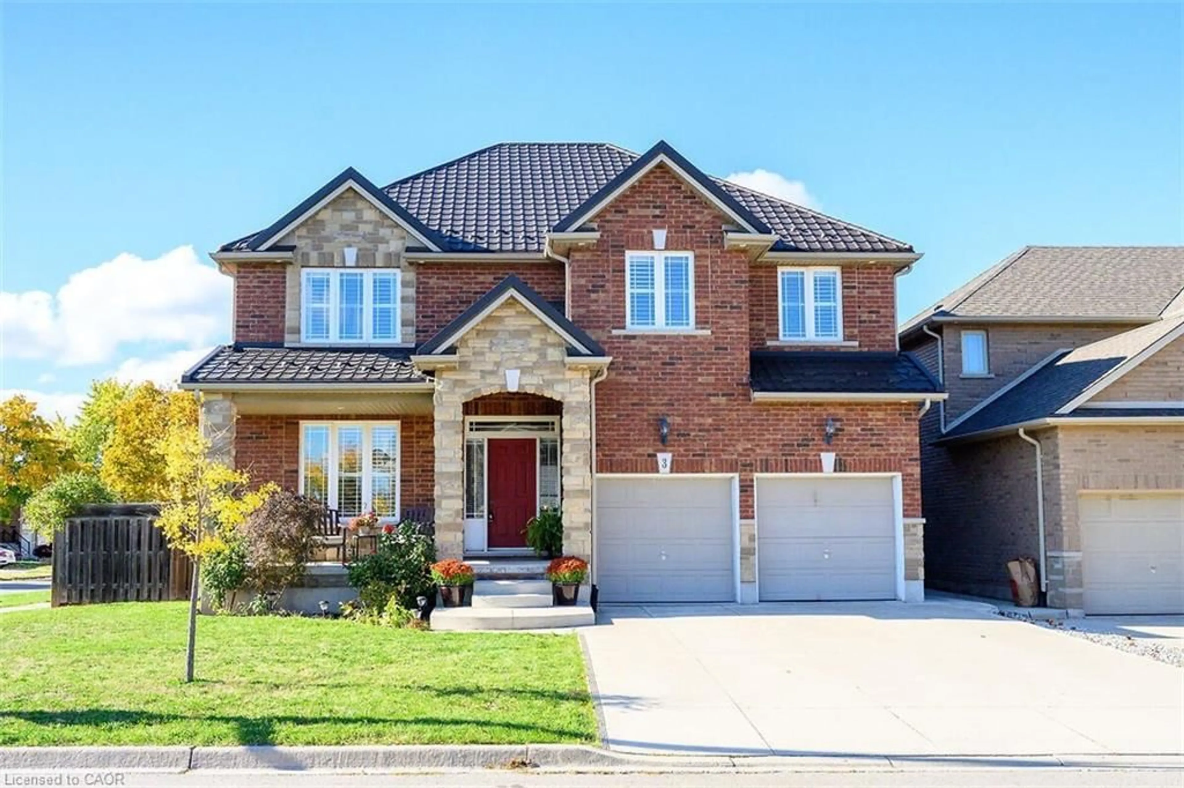 Home with brick exterior material, street for 3 Sasha Crt, Stoney Creek Ontario L8E 0A3