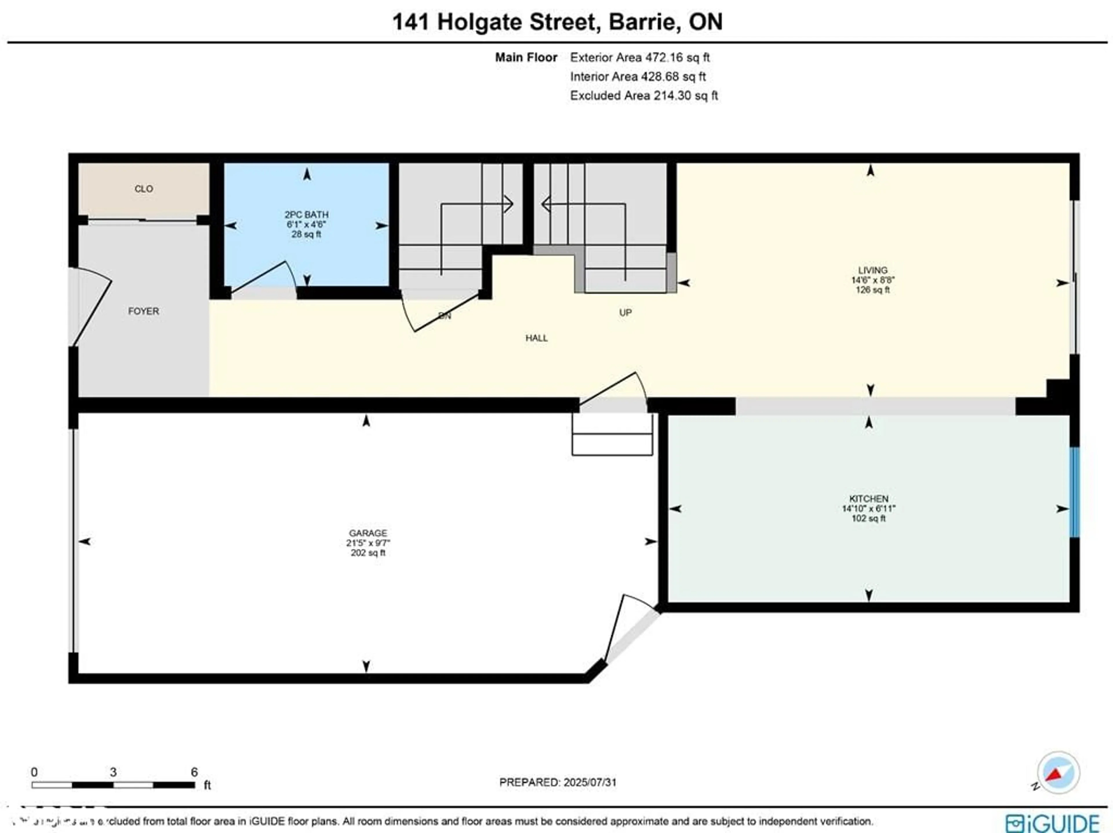 Floor plan for 141 Holgate St, Barrie Ontario L4N 3J1