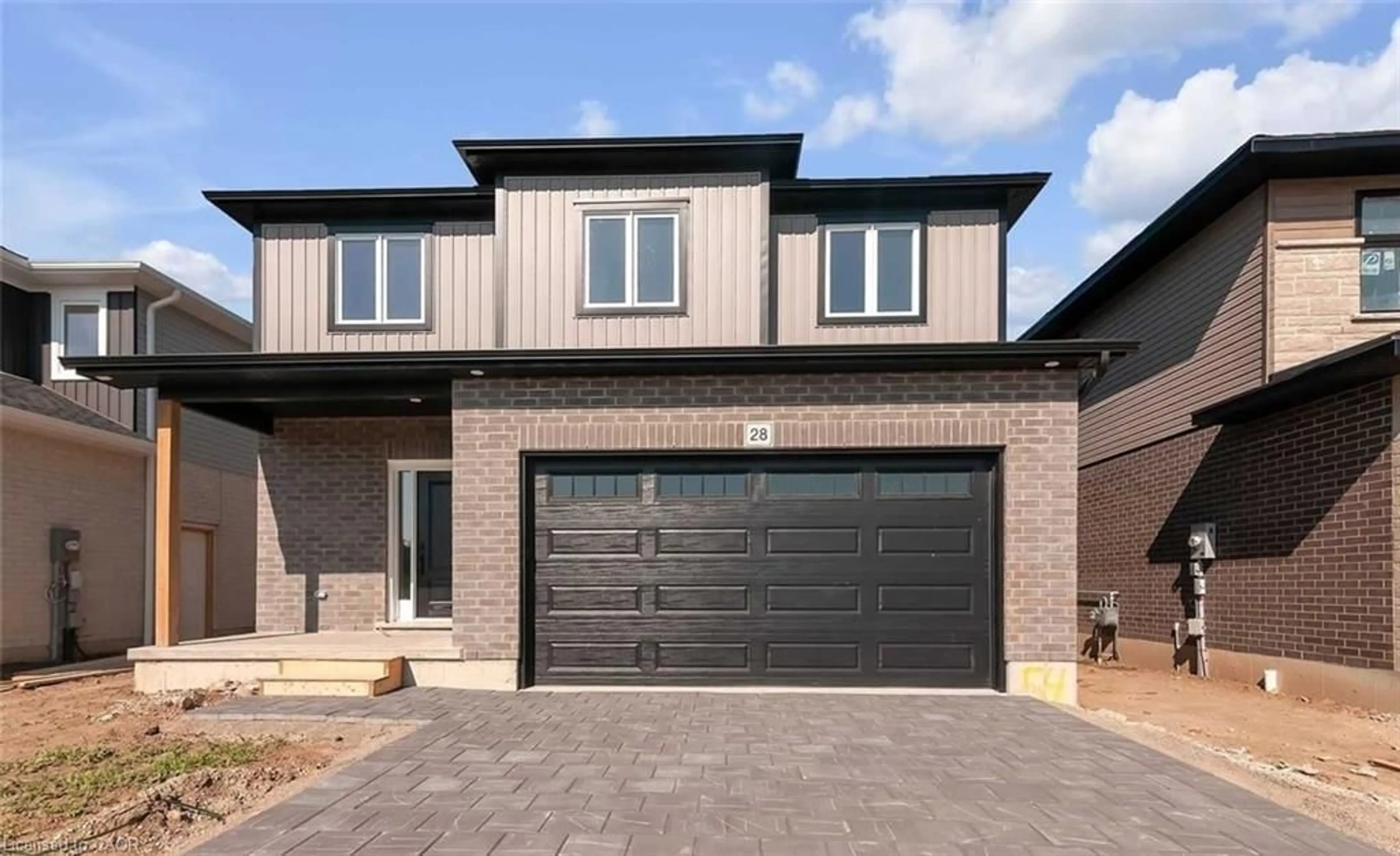 Home with brick exterior material, street for 28 Rosina Lane, Thamesford Ontario N0M 2M0