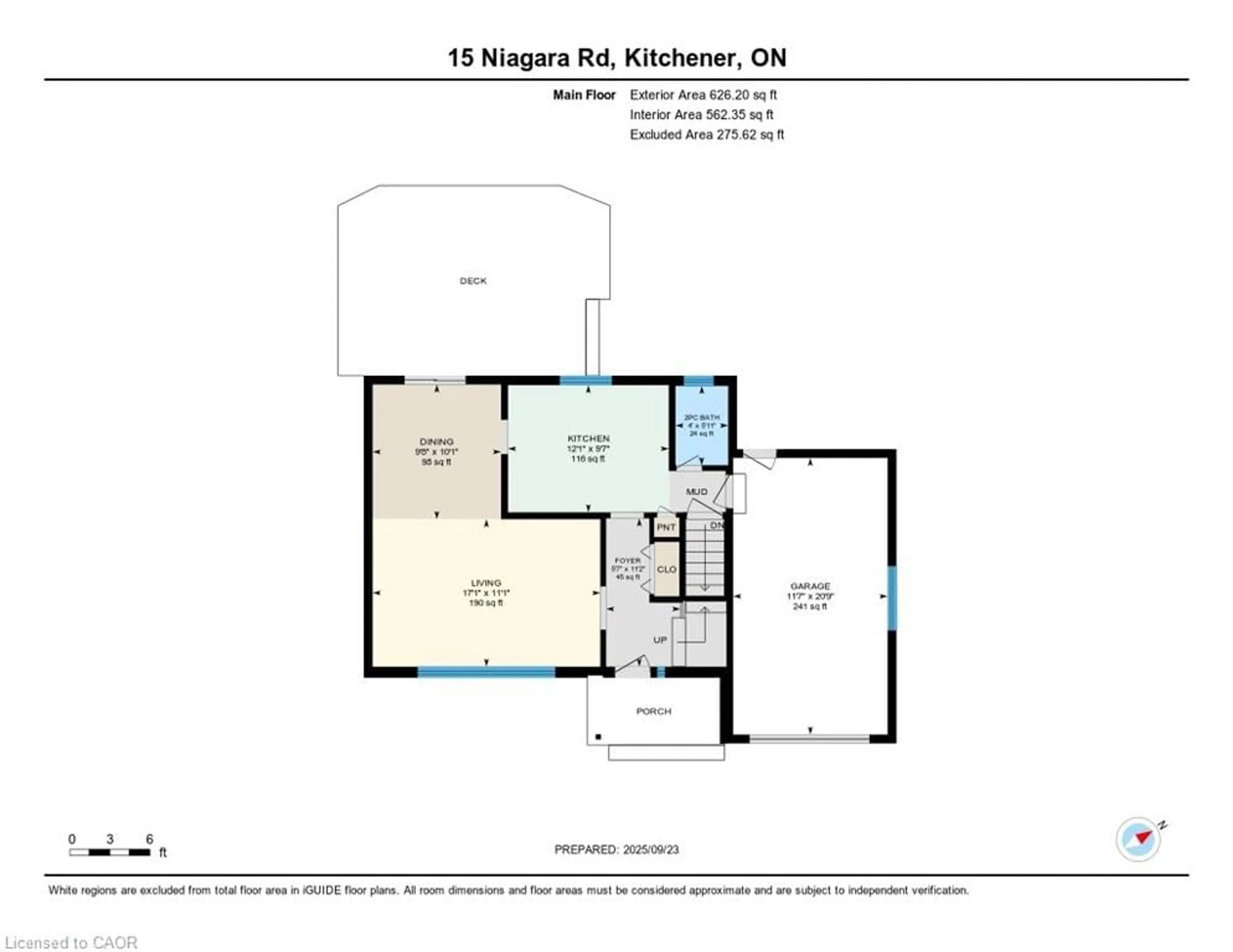 Floor plan for 15 Niagara Rd, Kitchener Ontario N2B 1T1