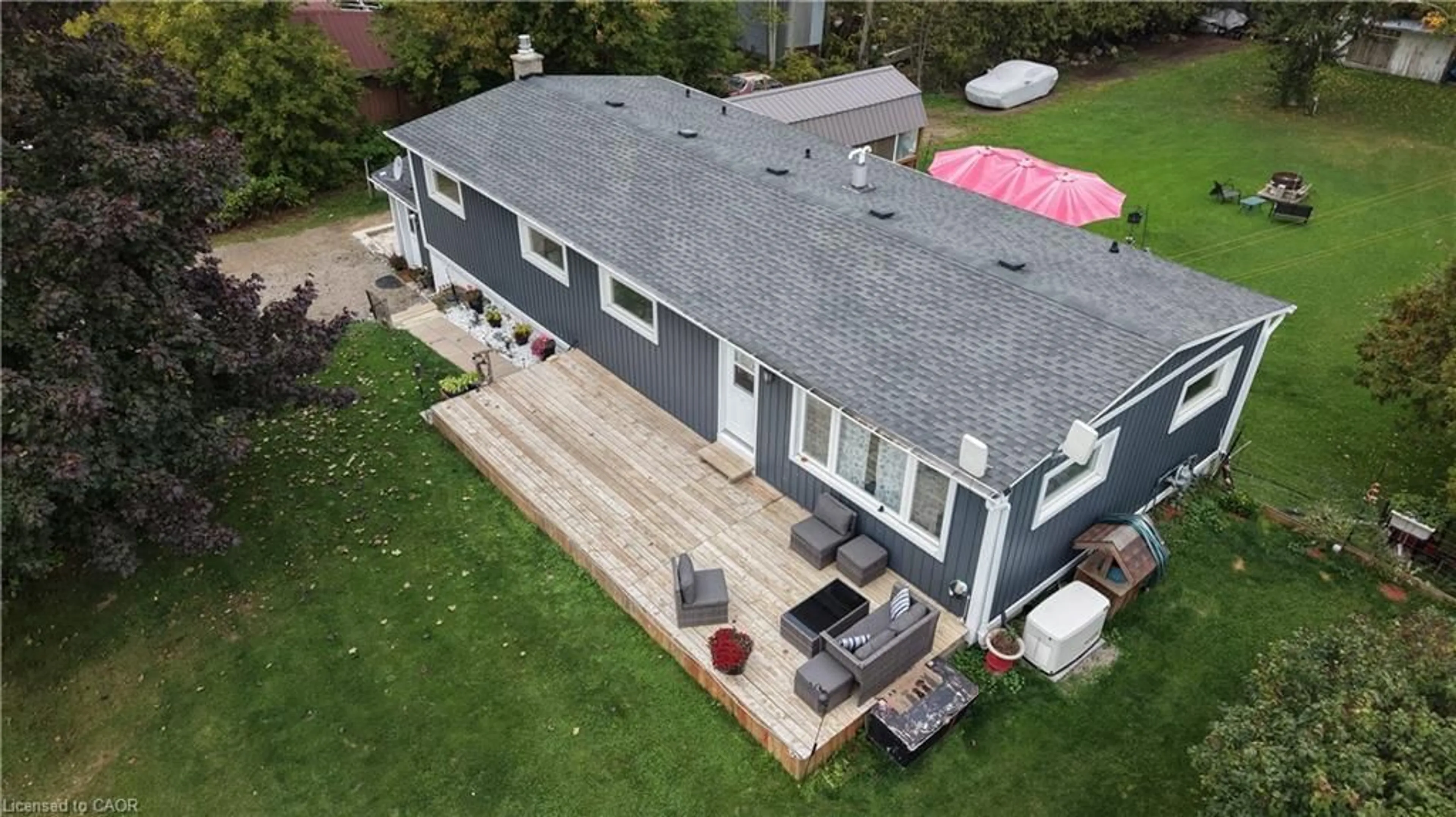 A pic from outside/outdoor area/front of a property/back of a property/a pic from drone, unknown for 7442 Wellington Road 109, Arthur Ontario N0G 1A0