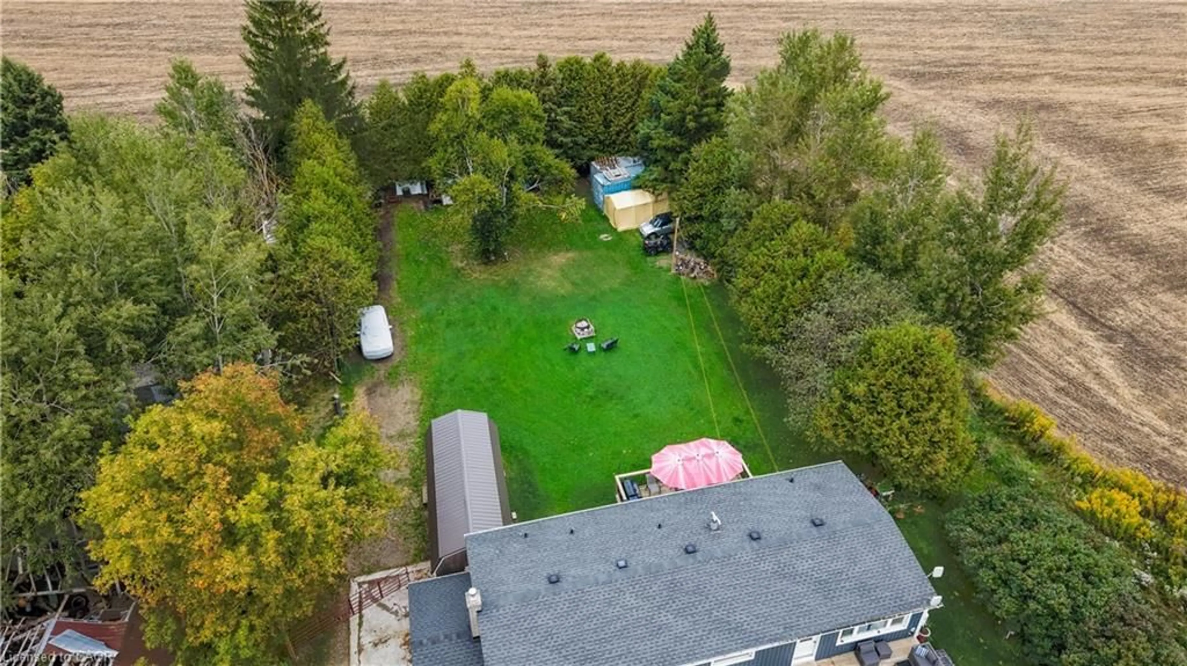 A pic from outside/outdoor area/front of a property/back of a property/a pic from drone, unknown for 7442 Wellington Road 109, Arthur Ontario N0G 1A0