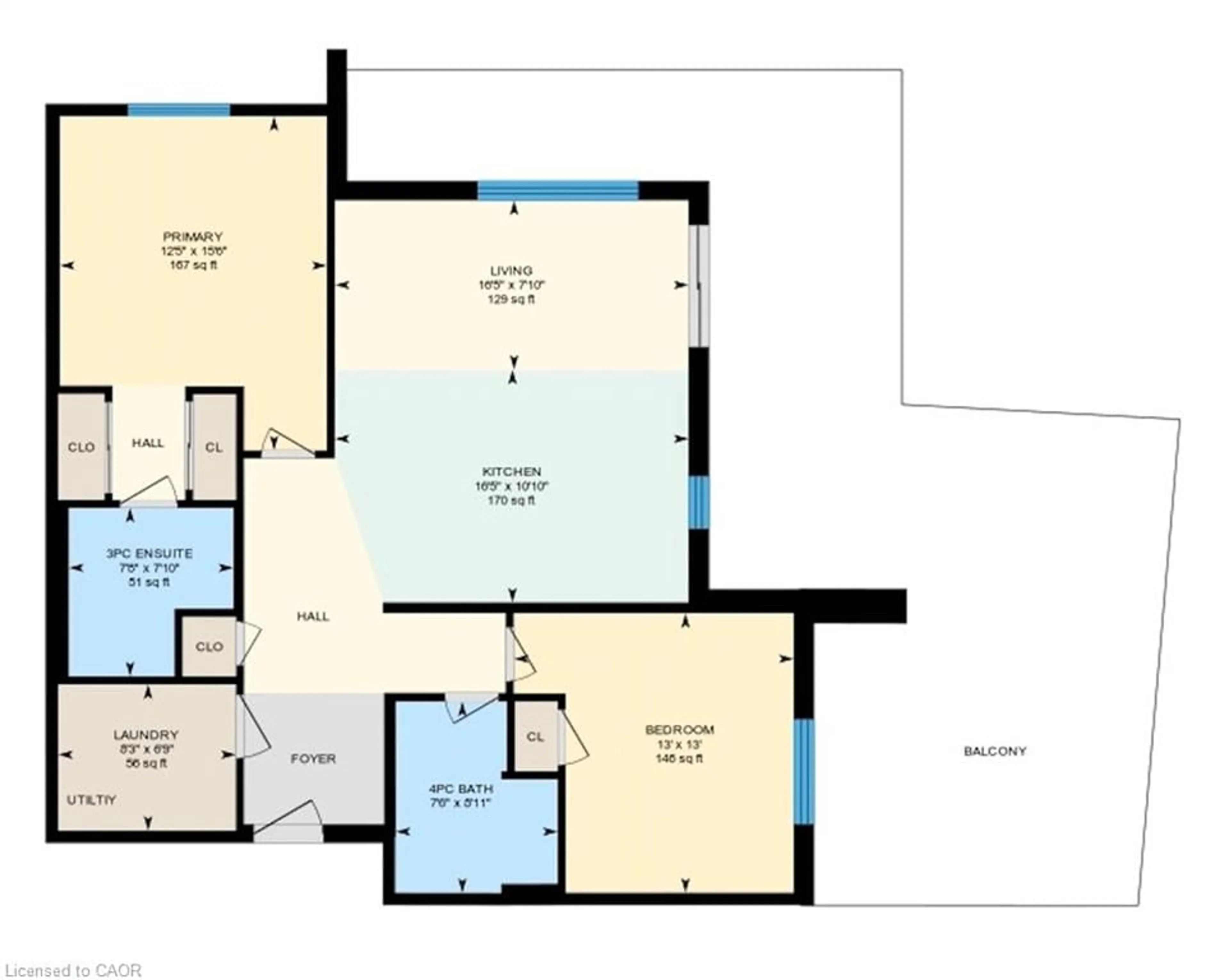 Floor plan for 247 Grey Silo Rd #102, Waterloo Ontario N2K 0G7
